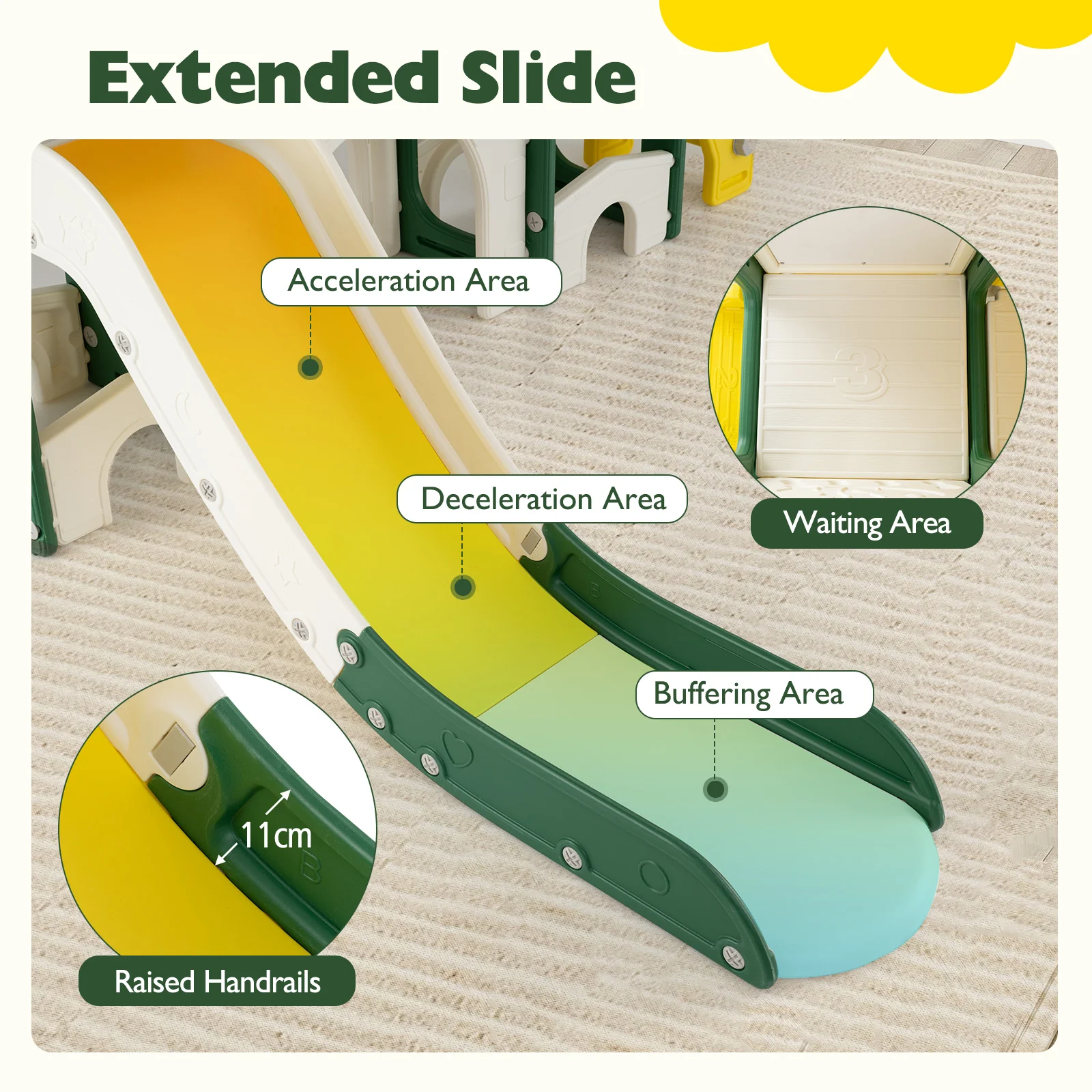 10 in 1 Toddler Slide Set, Kids Slide and Climber Playset, Indoor Playground for Ages 3+ - Image 10
