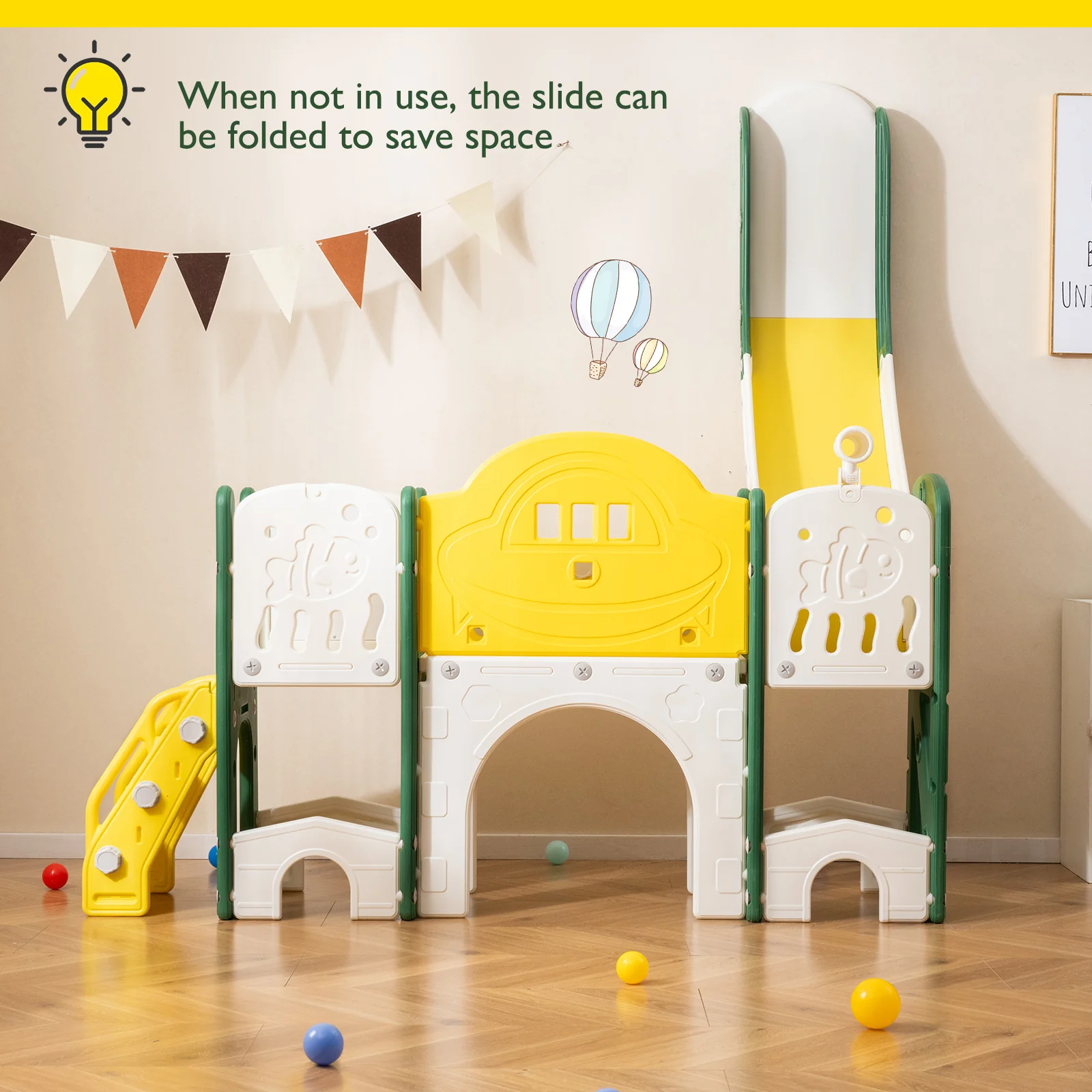 10 in 1 Toddler Slide Set, Kids Slide and Climber Playset, Indoor Playground for Ages 3+ - Image 9