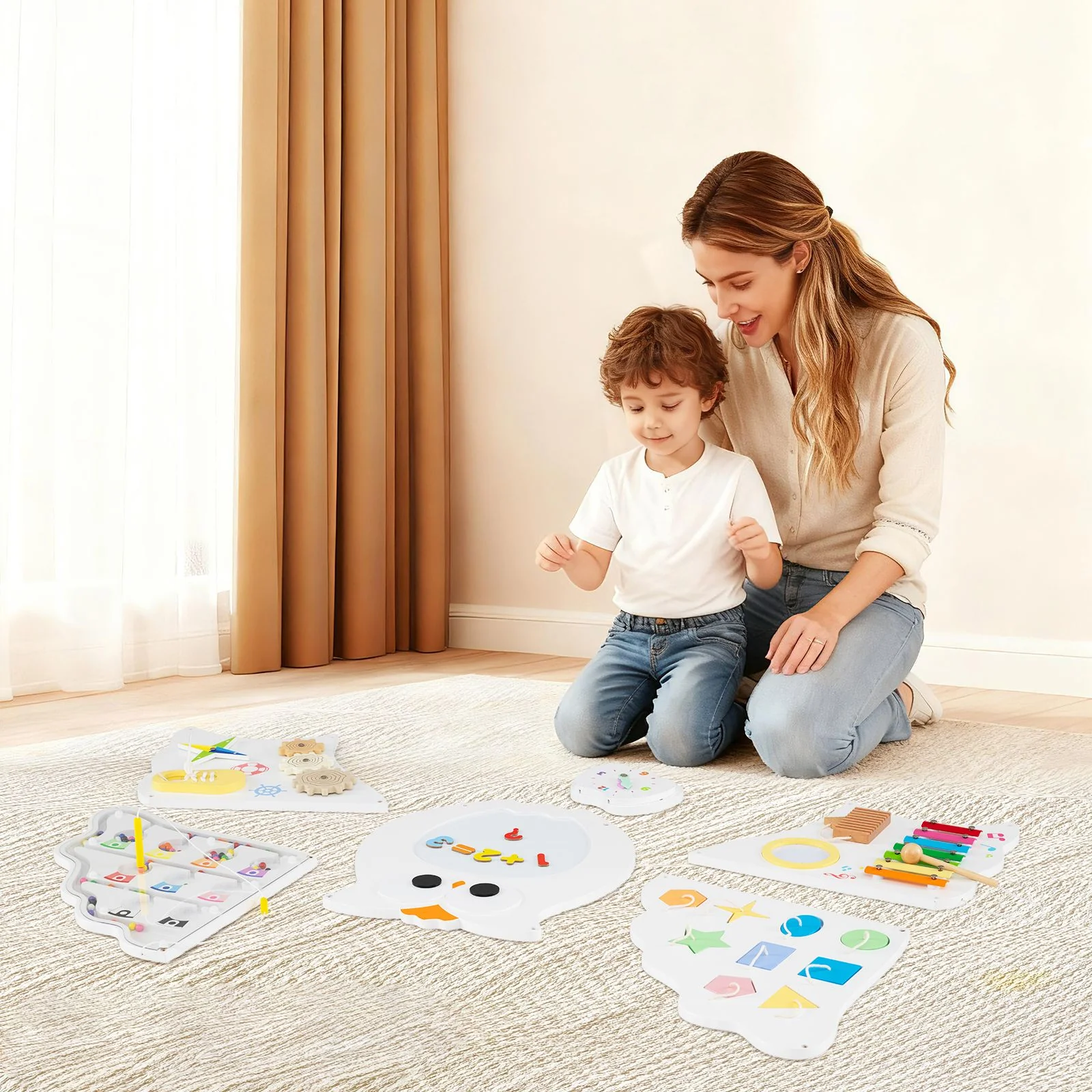 11-In-1 Owl Activity Wall Busy Board Panels for Kids 3+ Years Old - Image 9