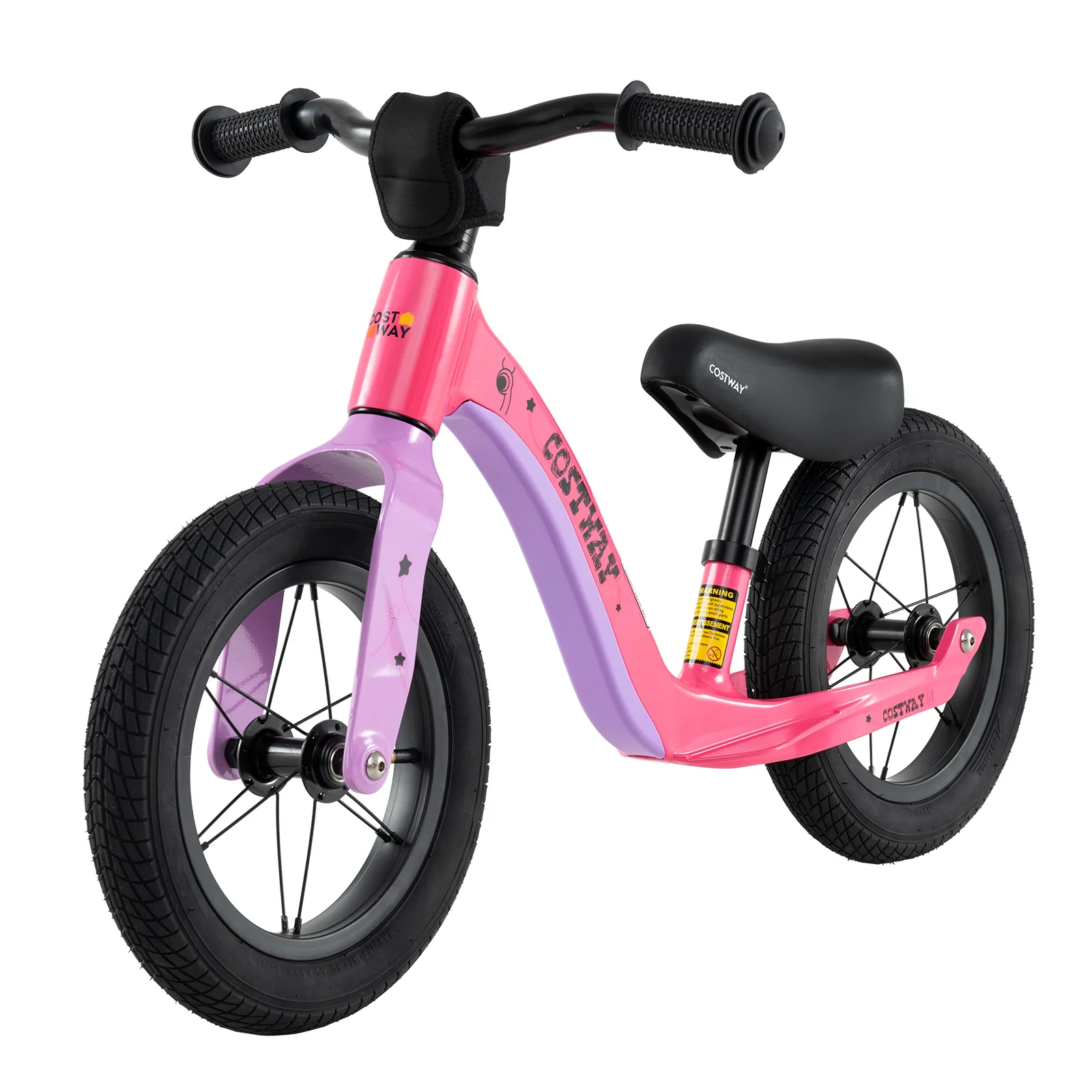 12-Inch Balance Bike, 2 Wheels Kids Bike with Adjustable Seat, First Bike w/ 360° Rotatable Handlebar - Image 4