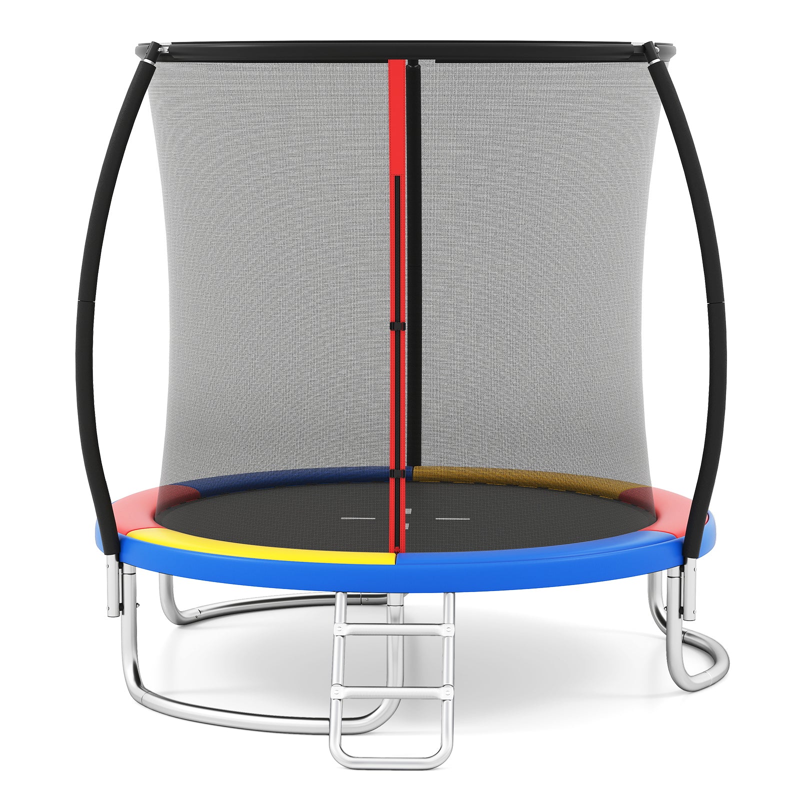 12FT 10FT 8FT Outdoor Trampoline, Heavy-Duty Recreational Trampoline with Safety Enclosure Net - Image 11
