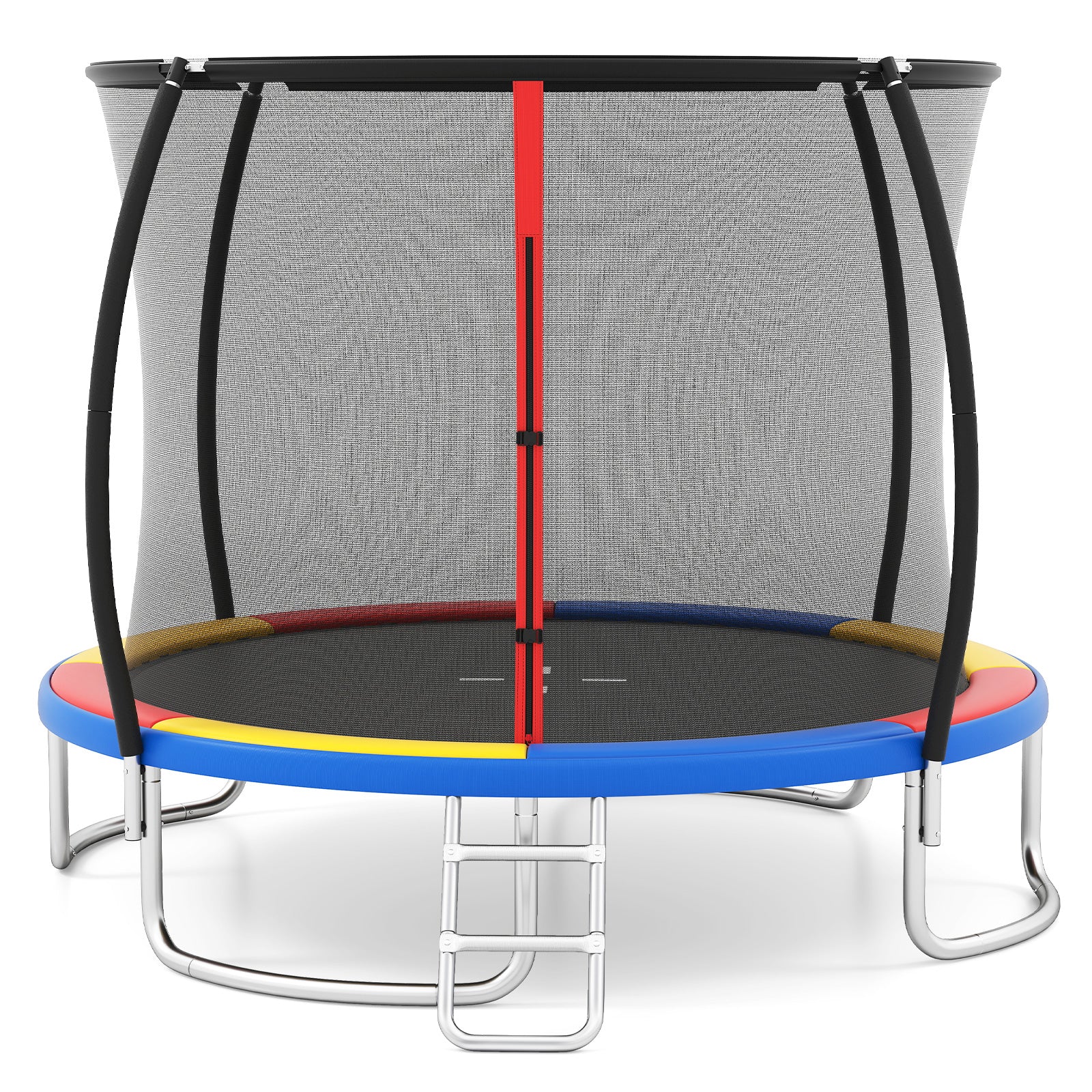 12FT 10FT 8FT Outdoor Trampoline, Heavy-Duty Recreational Trampoline with Safety Enclosure Net - Image 13