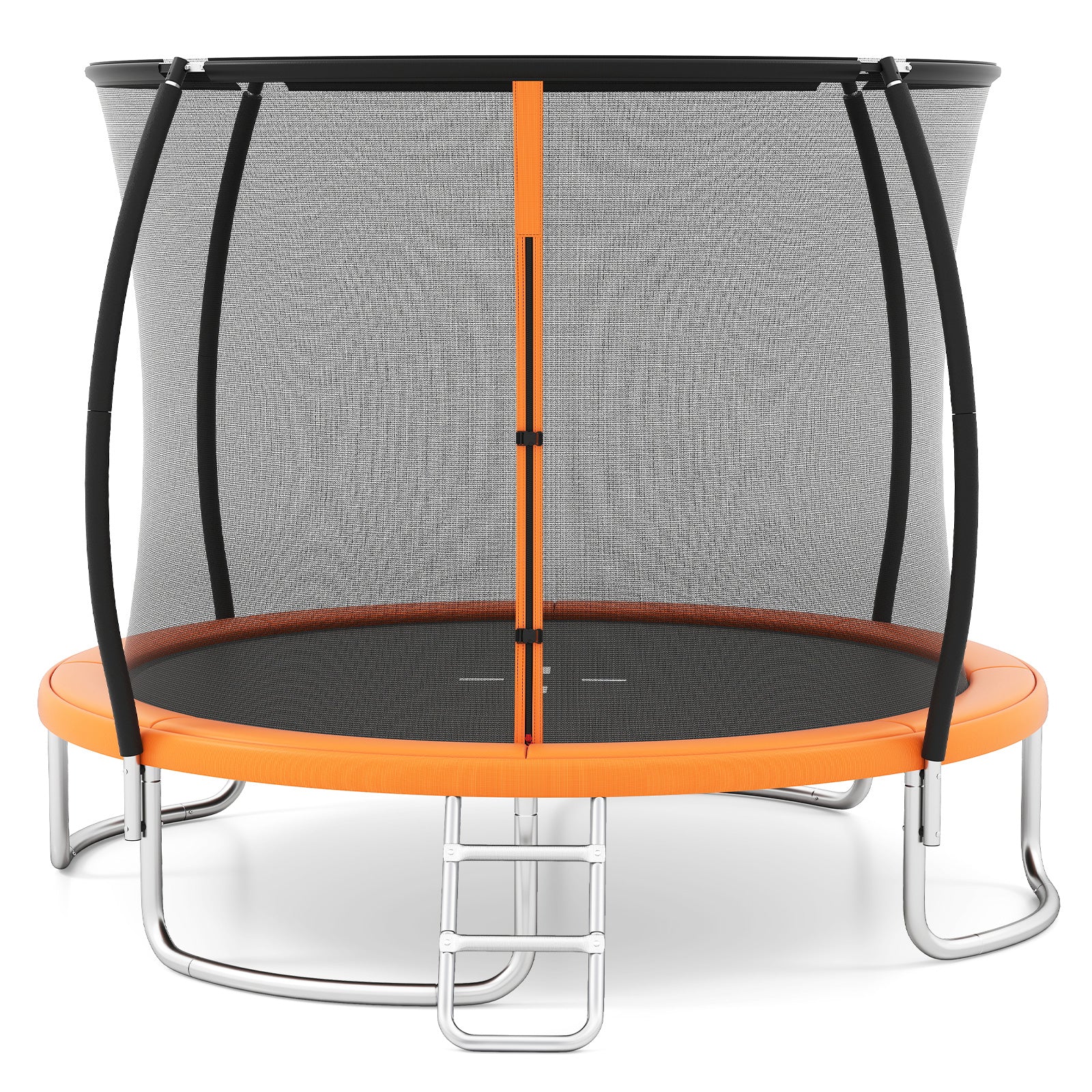 12FT 10FT 8FT Outdoor Trampoline, Heavy-Duty Recreational Trampoline with Safety Enclosure Net - Image 15