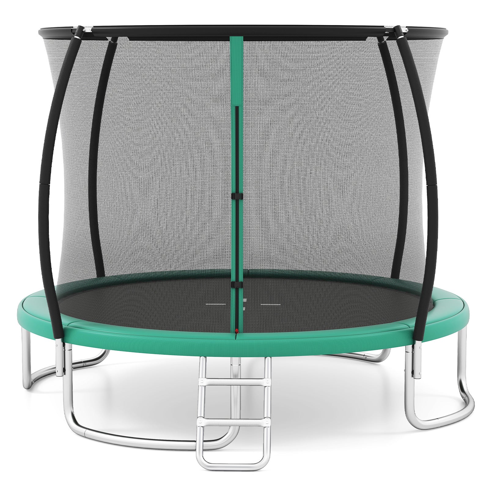 12FT 10FT 8FT Outdoor Trampoline, Heavy-Duty Recreational Trampoline with Safety Enclosure Net - Image 17