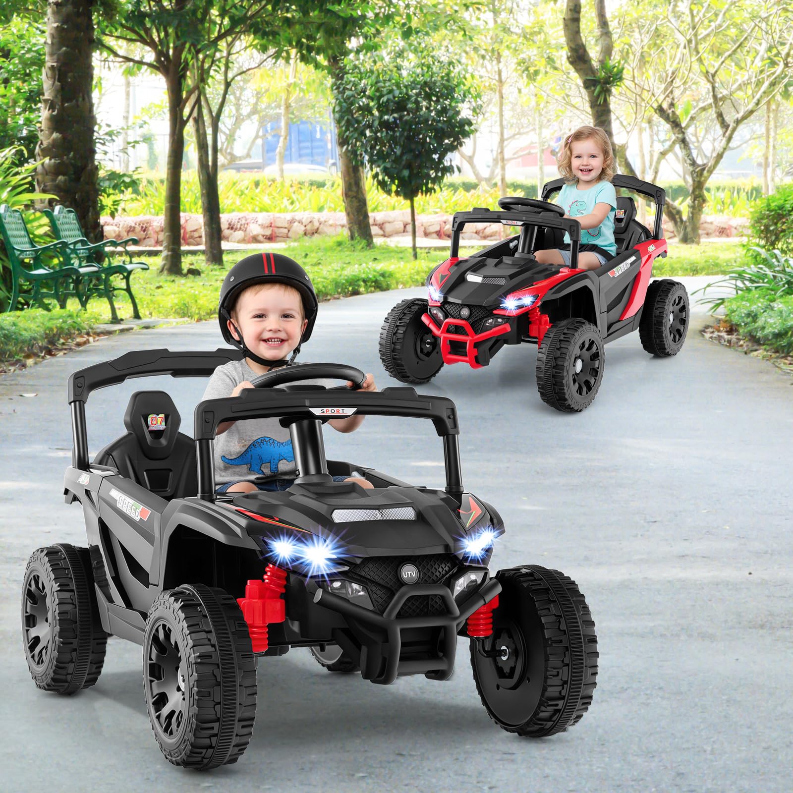12V Kids Ride On Car, Electric UTV Truck with Remote Control - Image 2