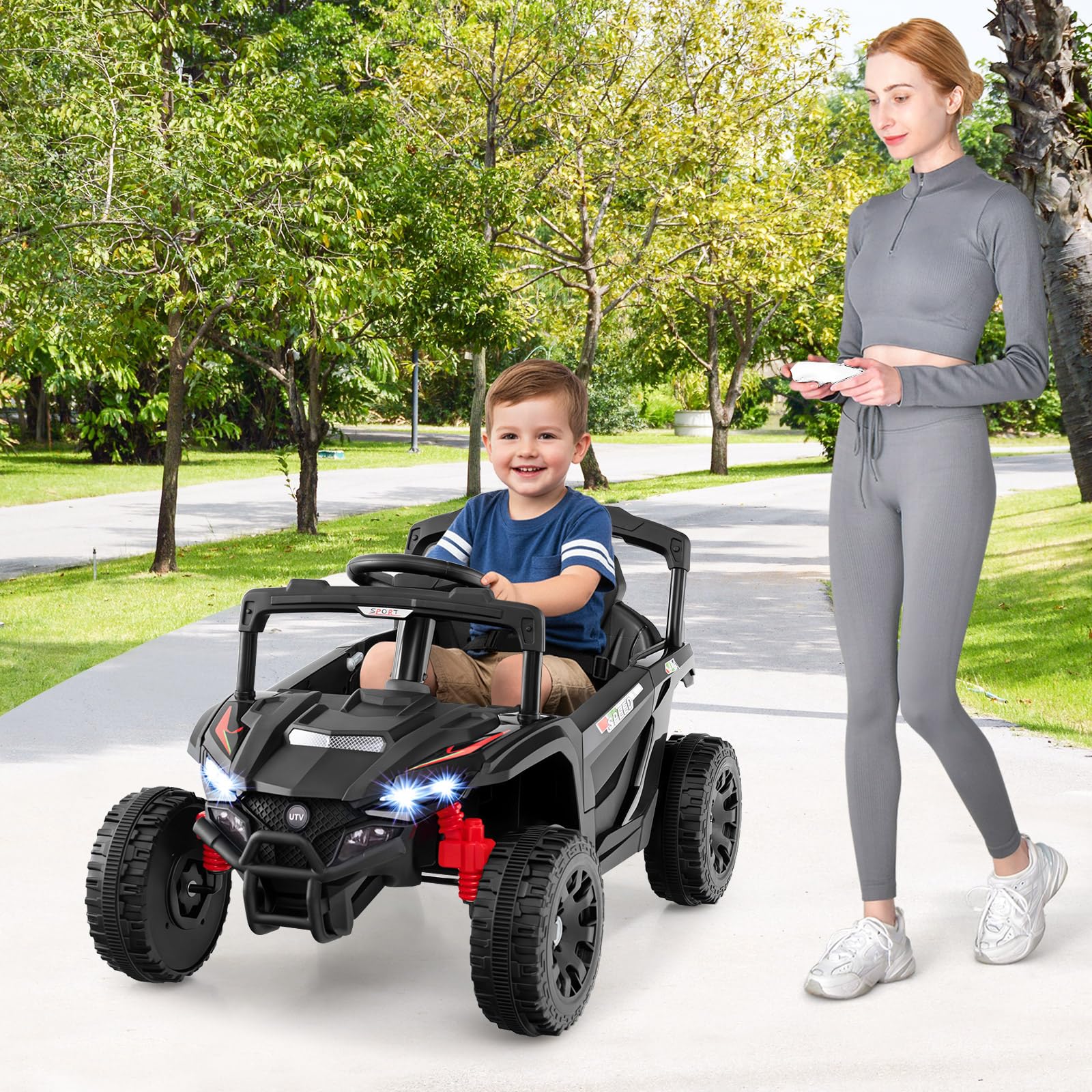 12V Kids Ride On Car, Electric UTV Truck with Remote Control - Image 9