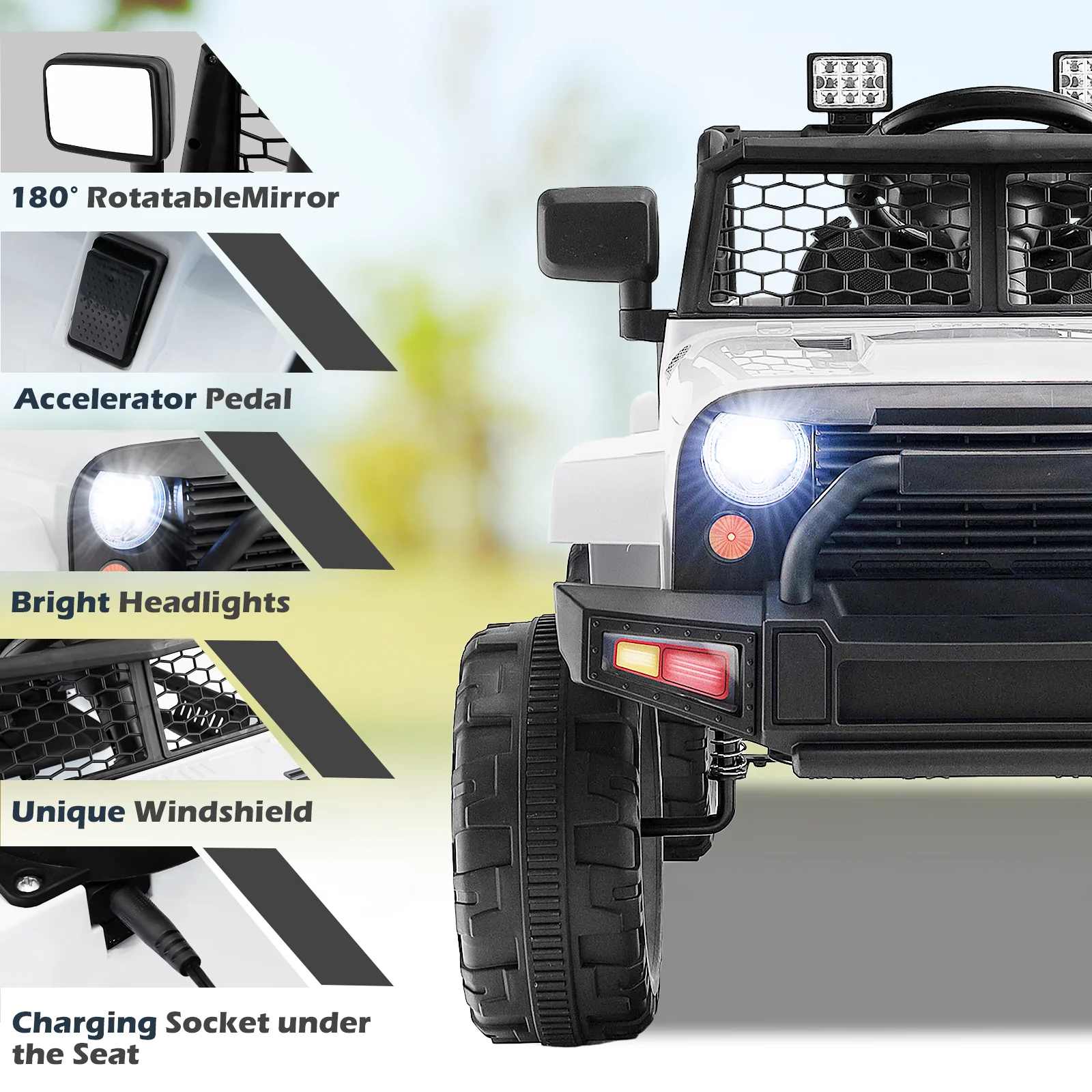 12V Kids Ride On Truck Car Electric Vehicle Remote w/ Music & Light - Image 7