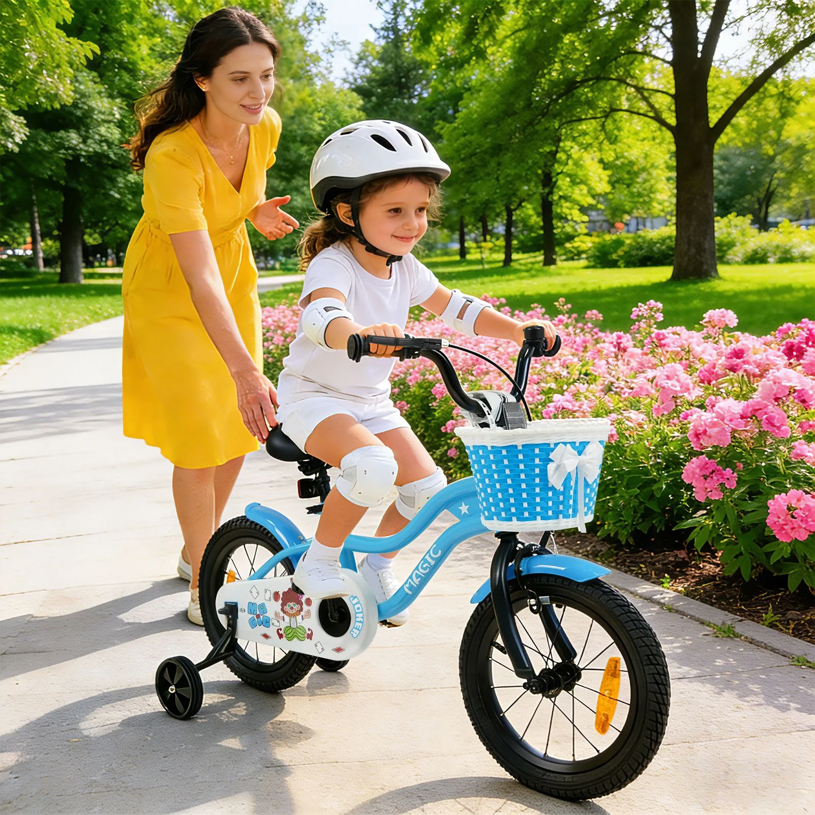 12/14/16/18 Inch Kids Bicycle with Training Wheels and Dual Brake System for Girls and Boys - Image 2