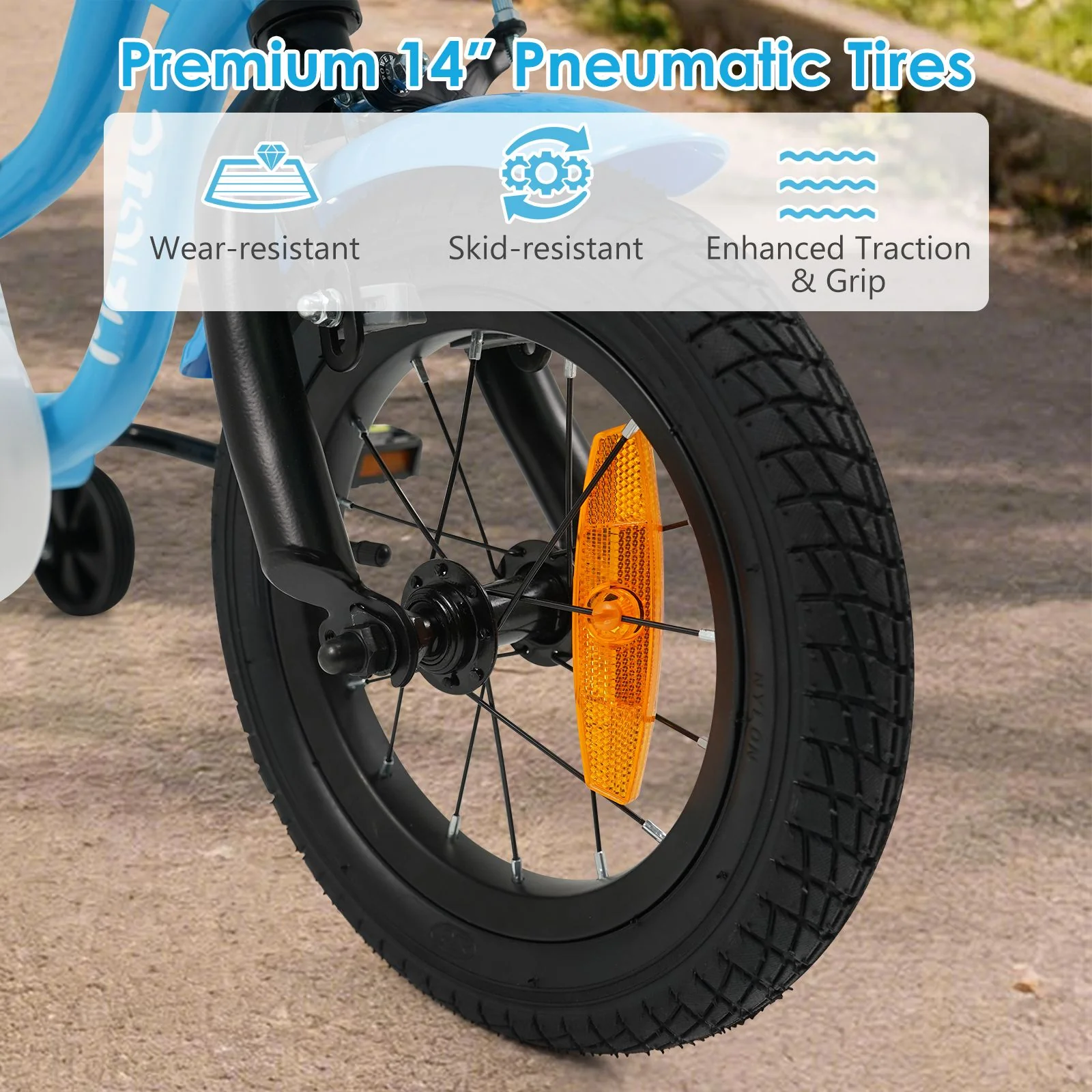 12/14/16/18 Inch Kids Bicycle with Training Wheels and Dual Brake System for Girls and Boys - Image 6