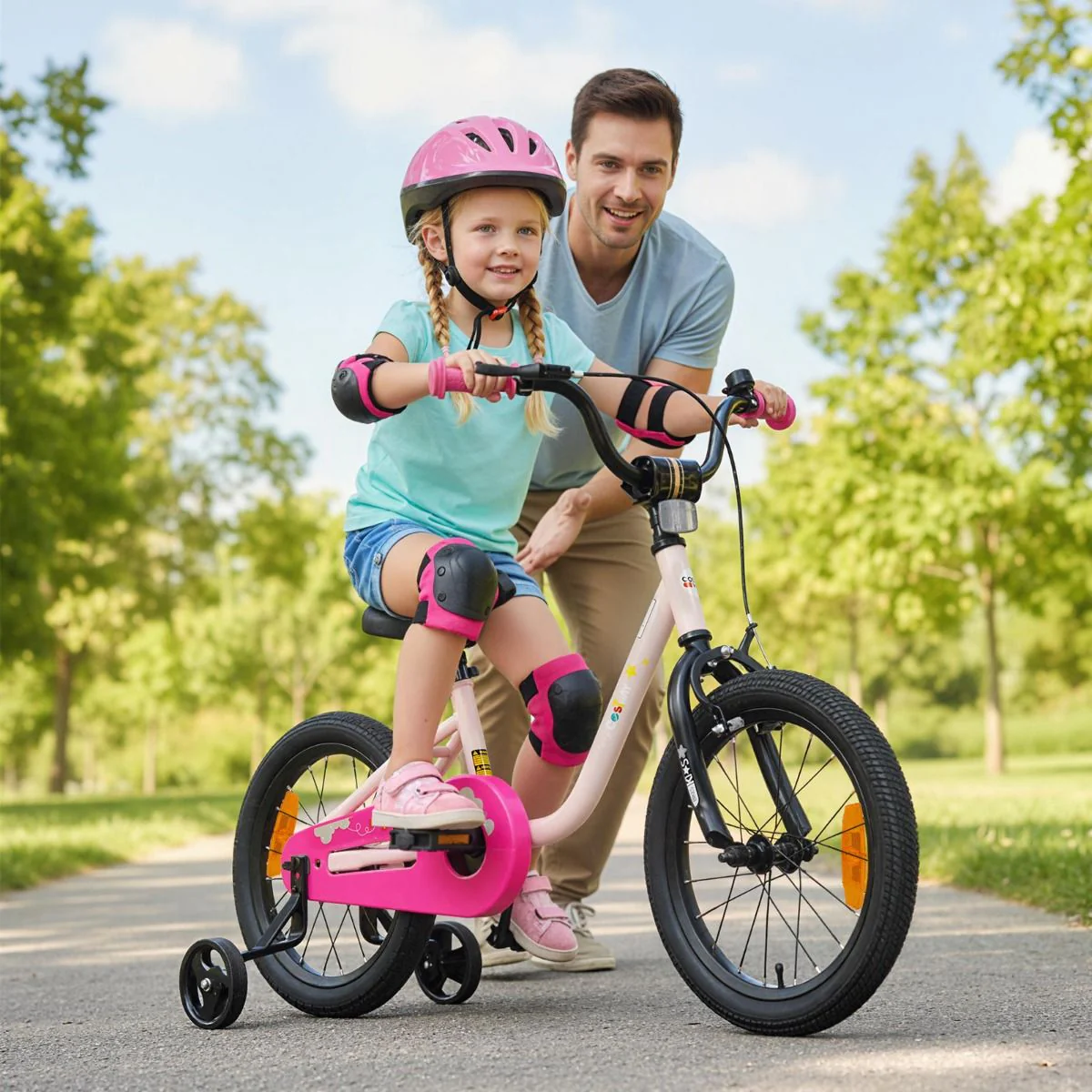 14/16-Inch Children Bicycle with Removable Training Wheels and Adjustable Seat for kids - Image 2