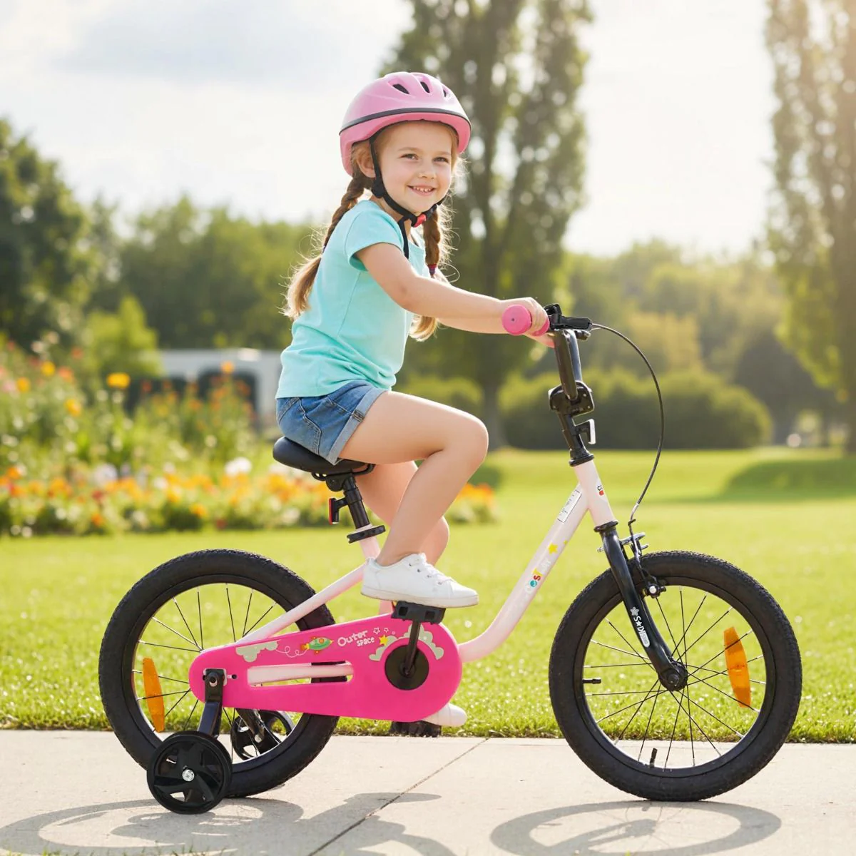 14/16-Inch Children Bicycle with Removable Training Wheels and Adjustable Seat for kids - Image 3