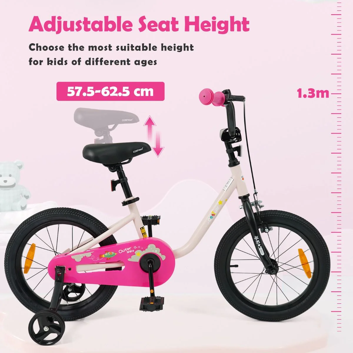 14/16-Inch Children Bicycle with Removable Training Wheels and Adjustable Seat for kids - Image 4