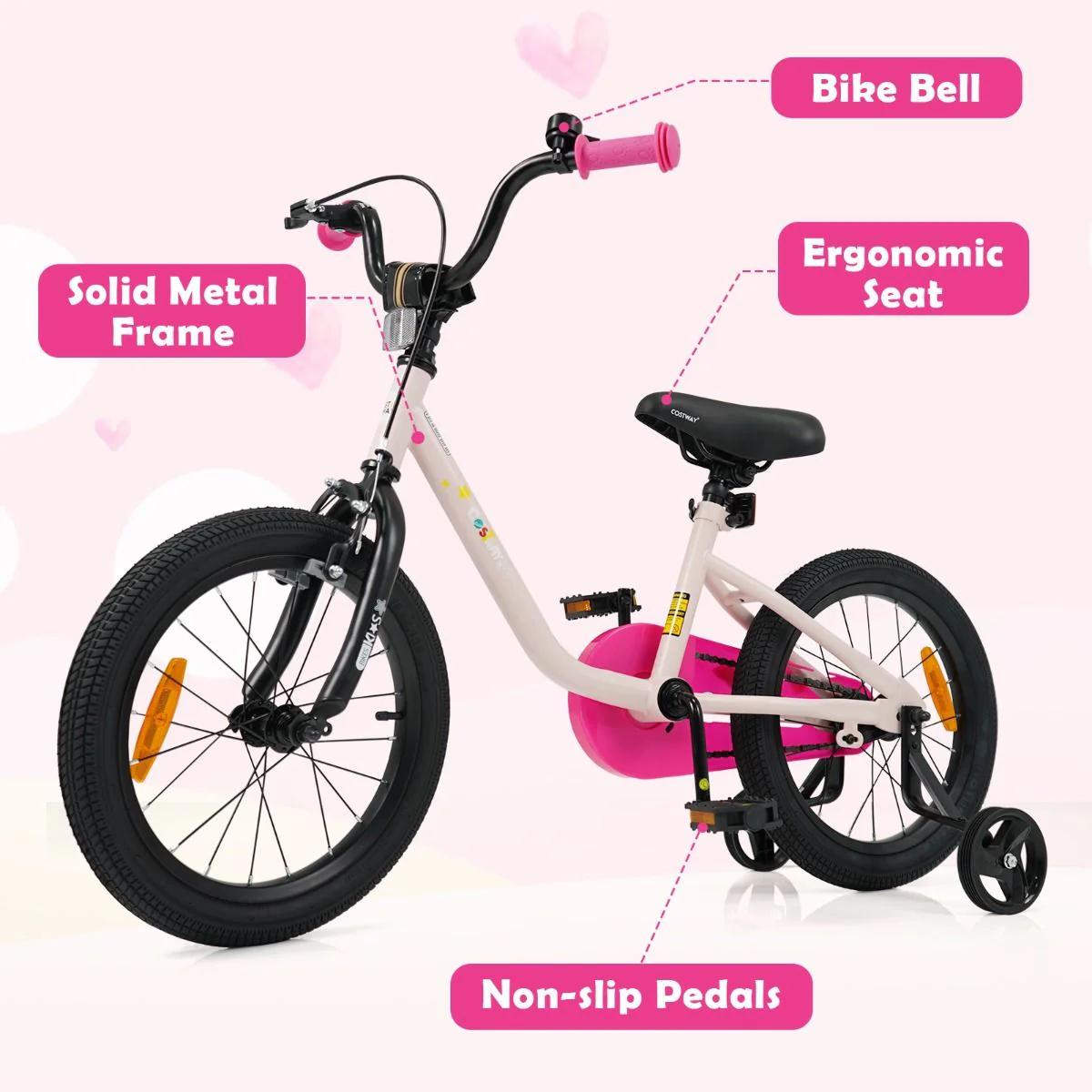 14/16-Inch Children Bicycle with Removable Training Wheels and Adjustable Seat for kids - Image 9