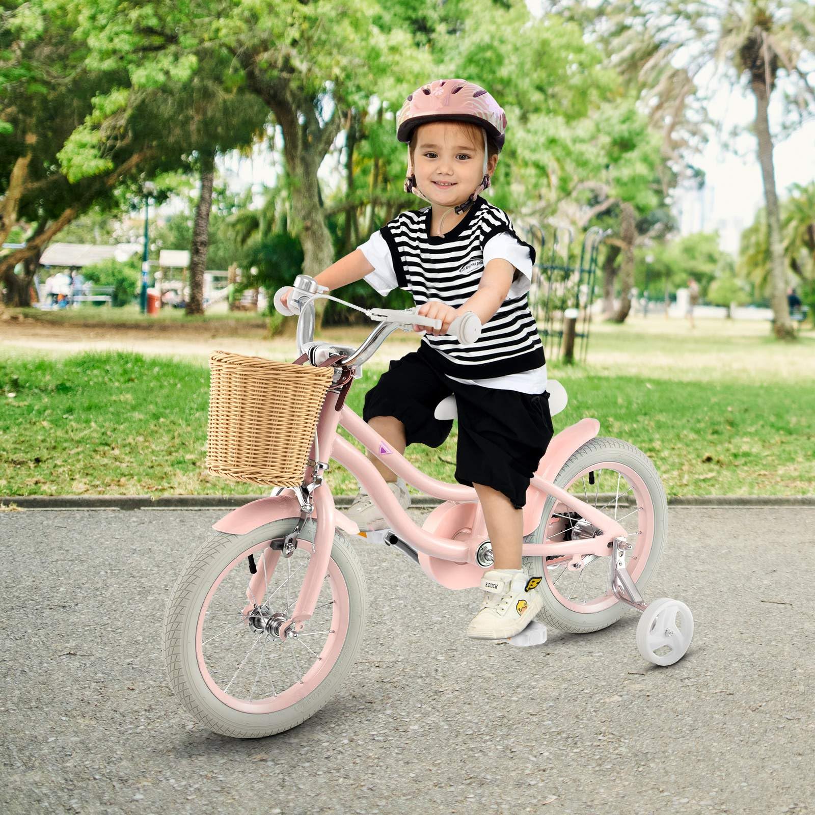 14”/16” Kid’s Bike with Training Wheels, Bicycle for 3-5/4-7 Years Old - Image 9