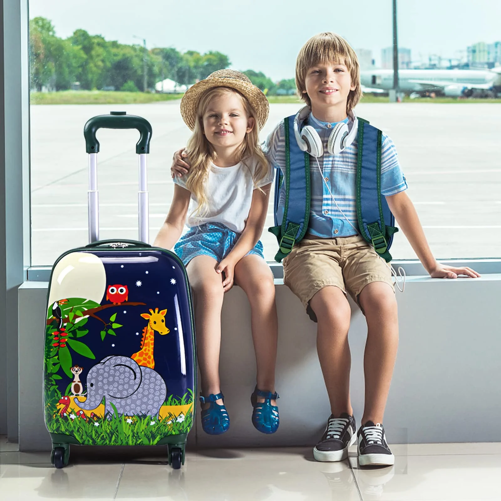 16” Toddlers Carry-on Suitcase & 13” Backpack Set - Image 2