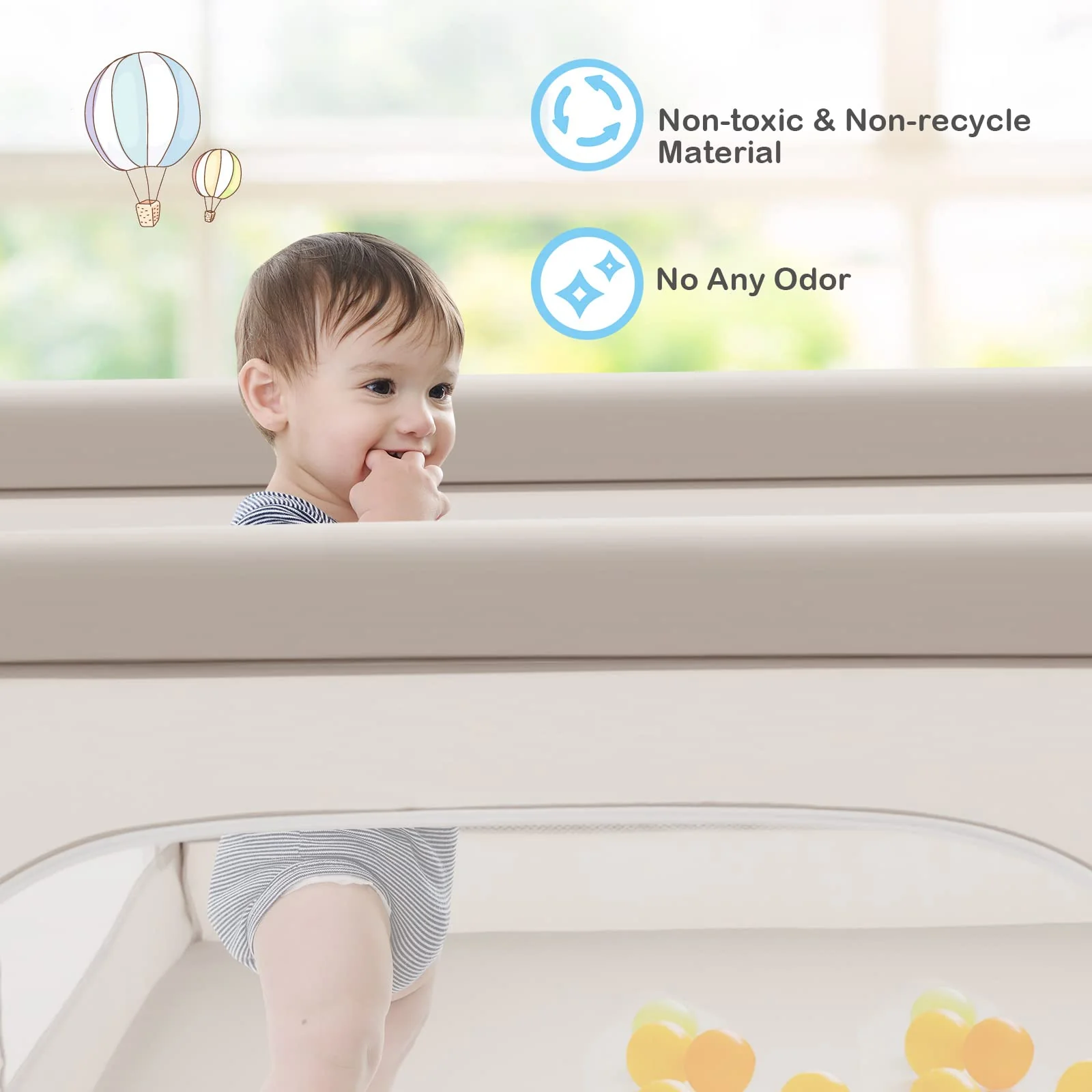 190 x 150 CM Large Baby Playpen, Extra Large Playard for Babies - Image 4