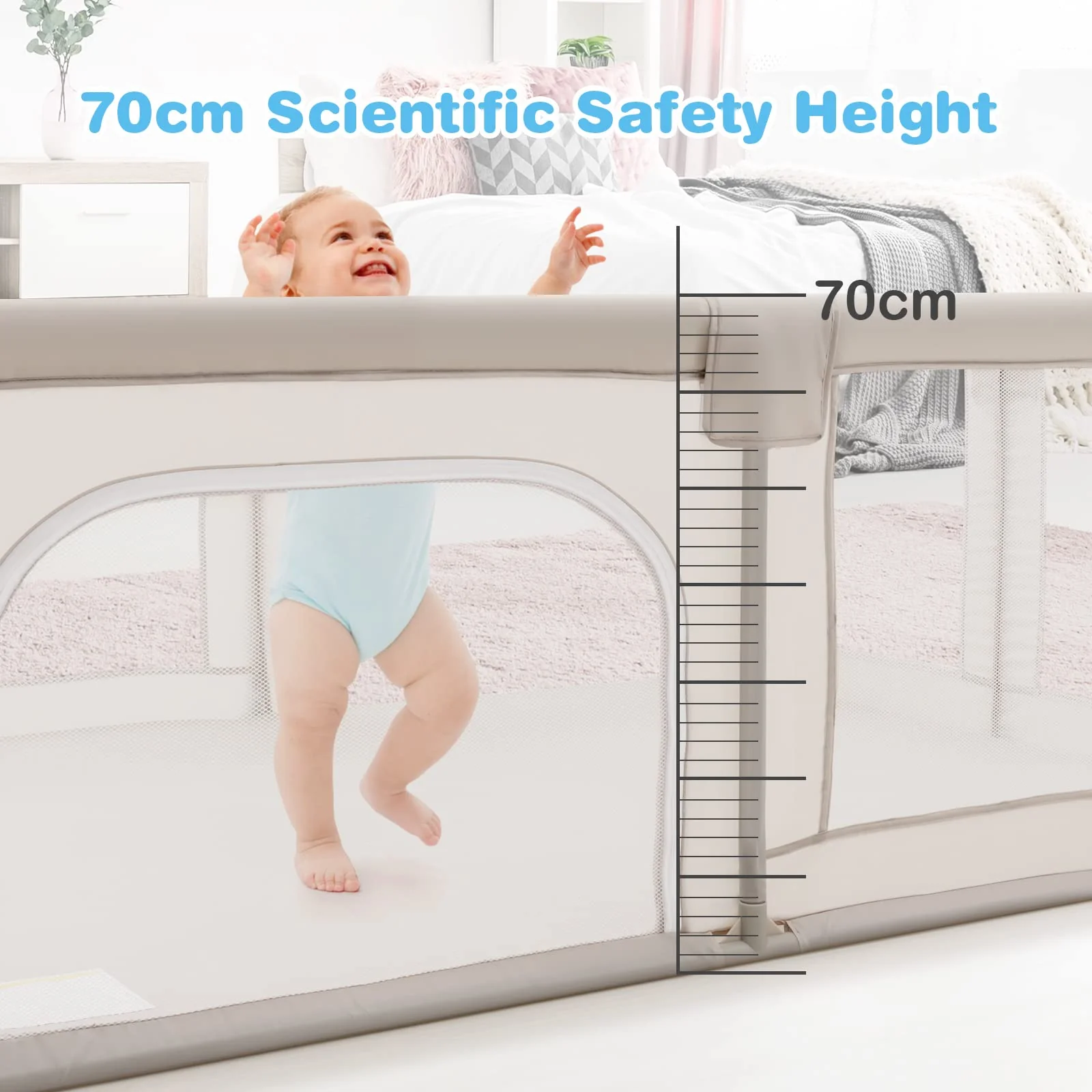 190 x 150 CM Large Baby Playpen, Extra Large Playard for Babies - Image 7