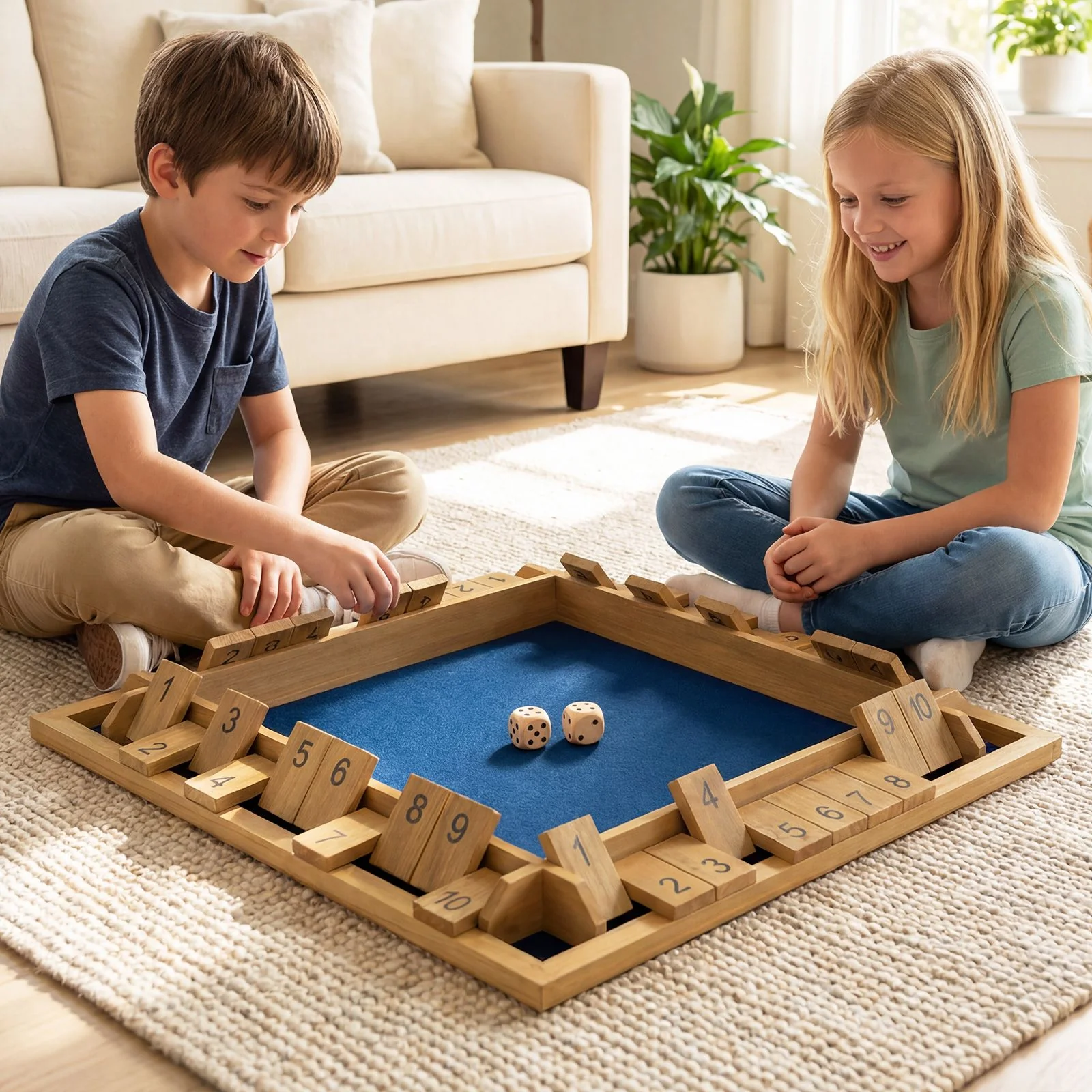 24 Inch Shut The Box Game with 10 Numbers for 2-4 Players - Image 2
