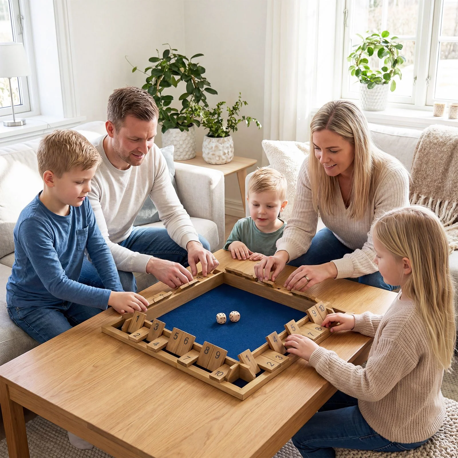 24 Inch Shut The Box Game with 10 Numbers for 2-4 Players - Image 3