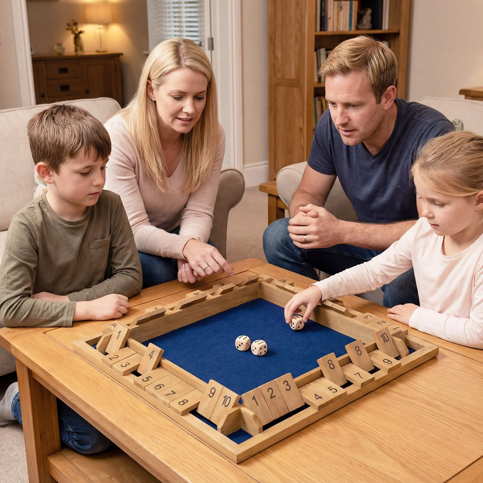 24 Inch Shut The Box Game with 10 Numbers for 2-4 Players - Image 4