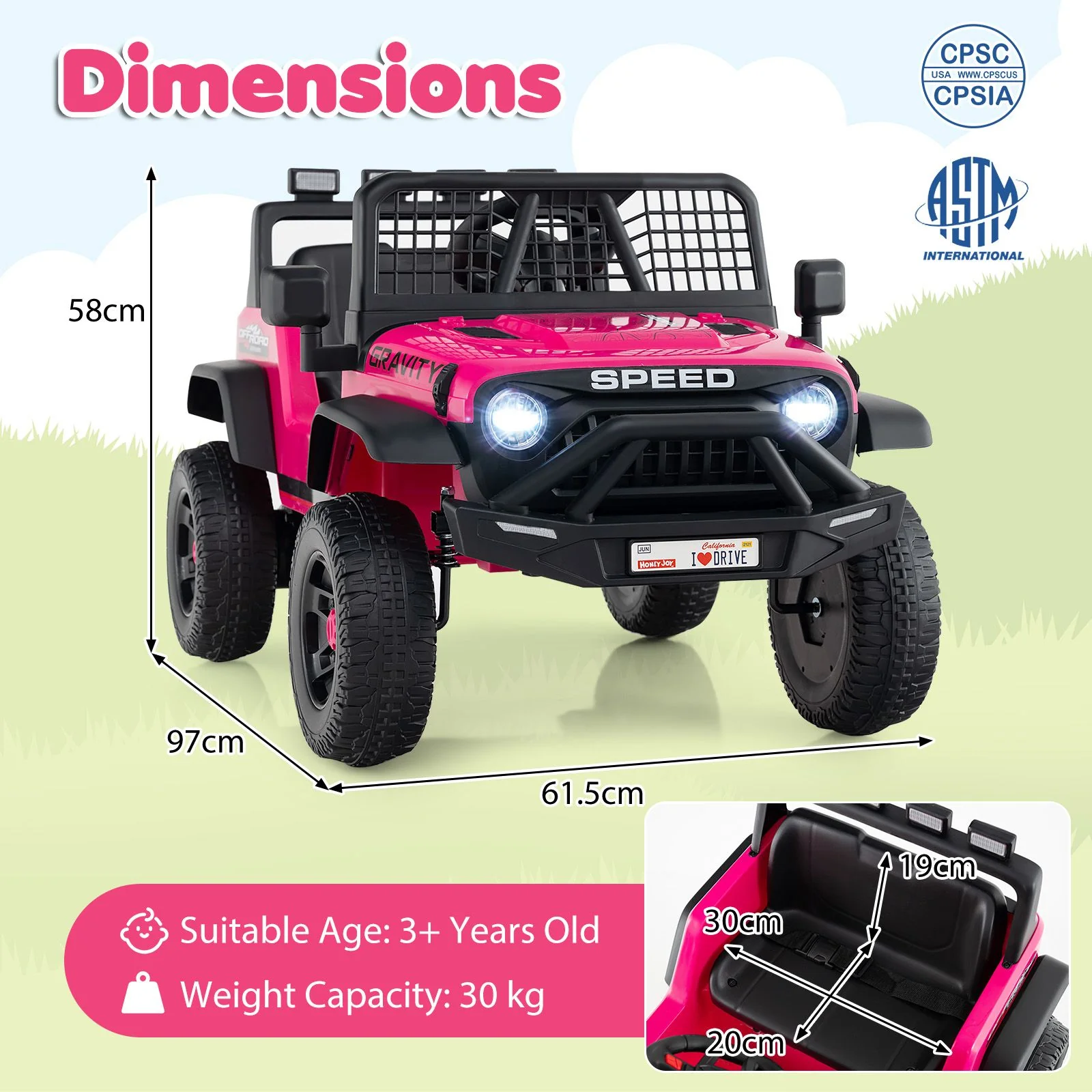 24V Ride on Truck with Parent Remote Control - Image 3