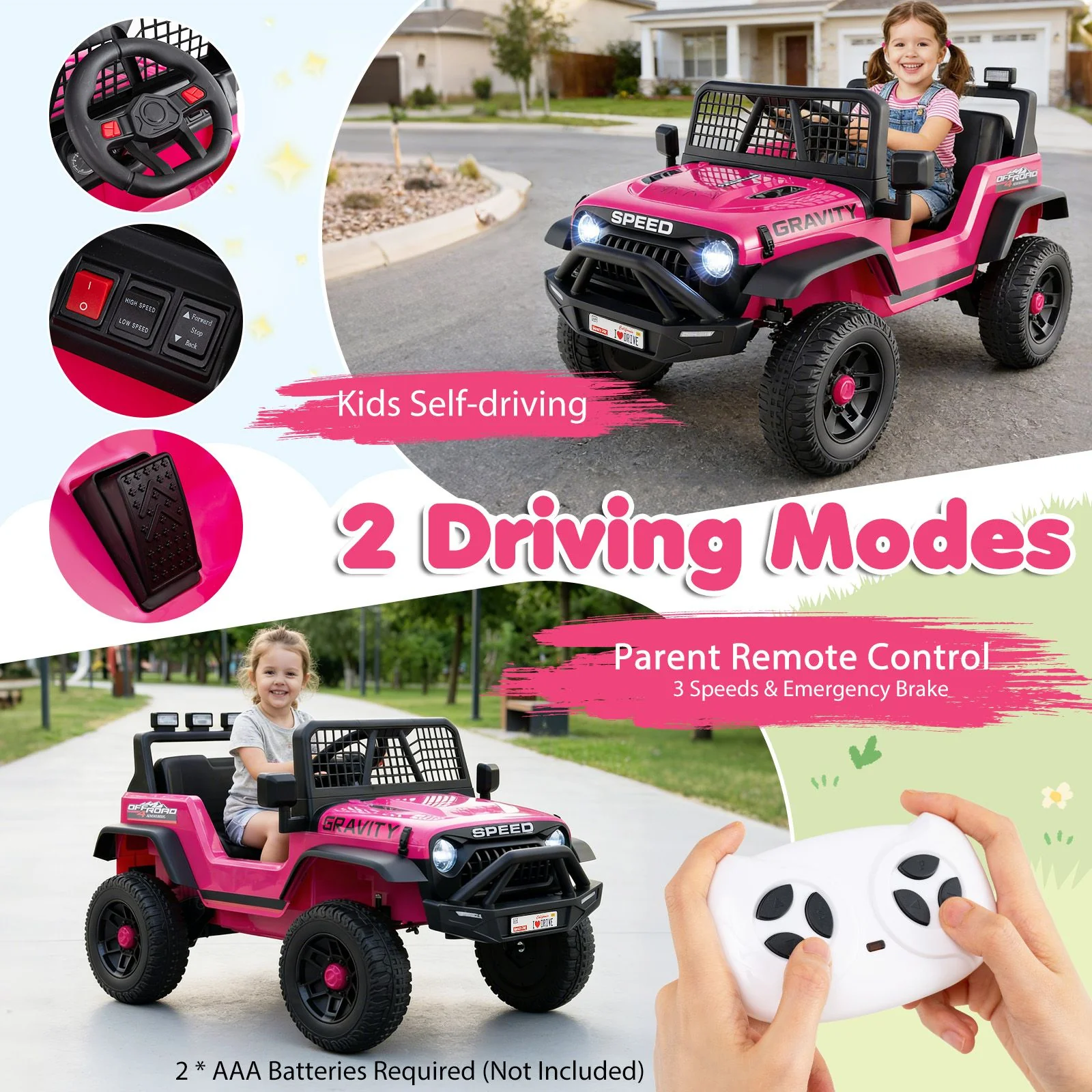 24V Ride on Truck with Parent Remote Control - Image 4