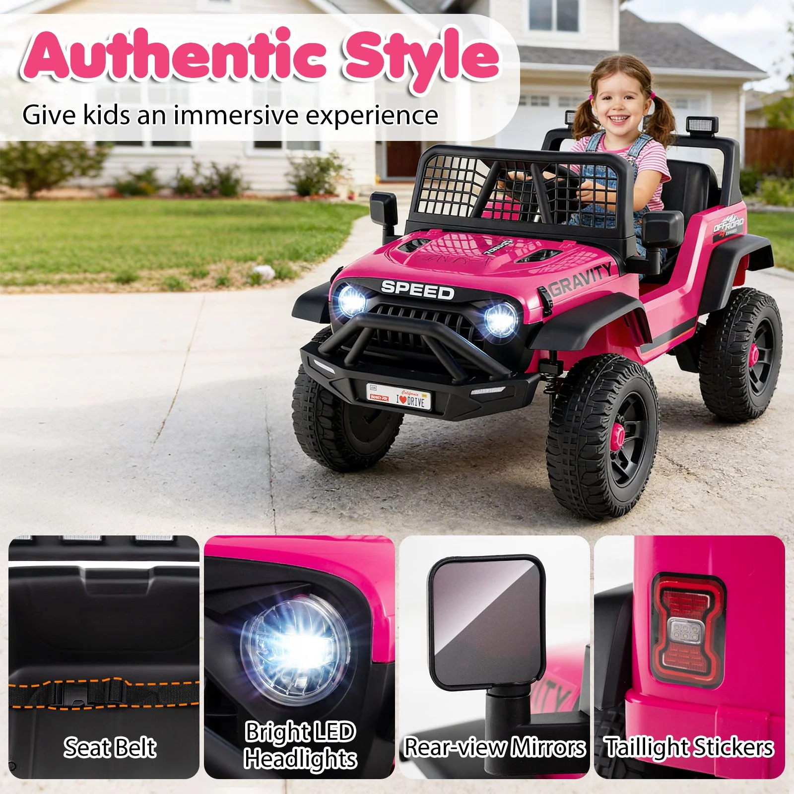 24V Ride on Truck with Parent Remote Control - Image 8