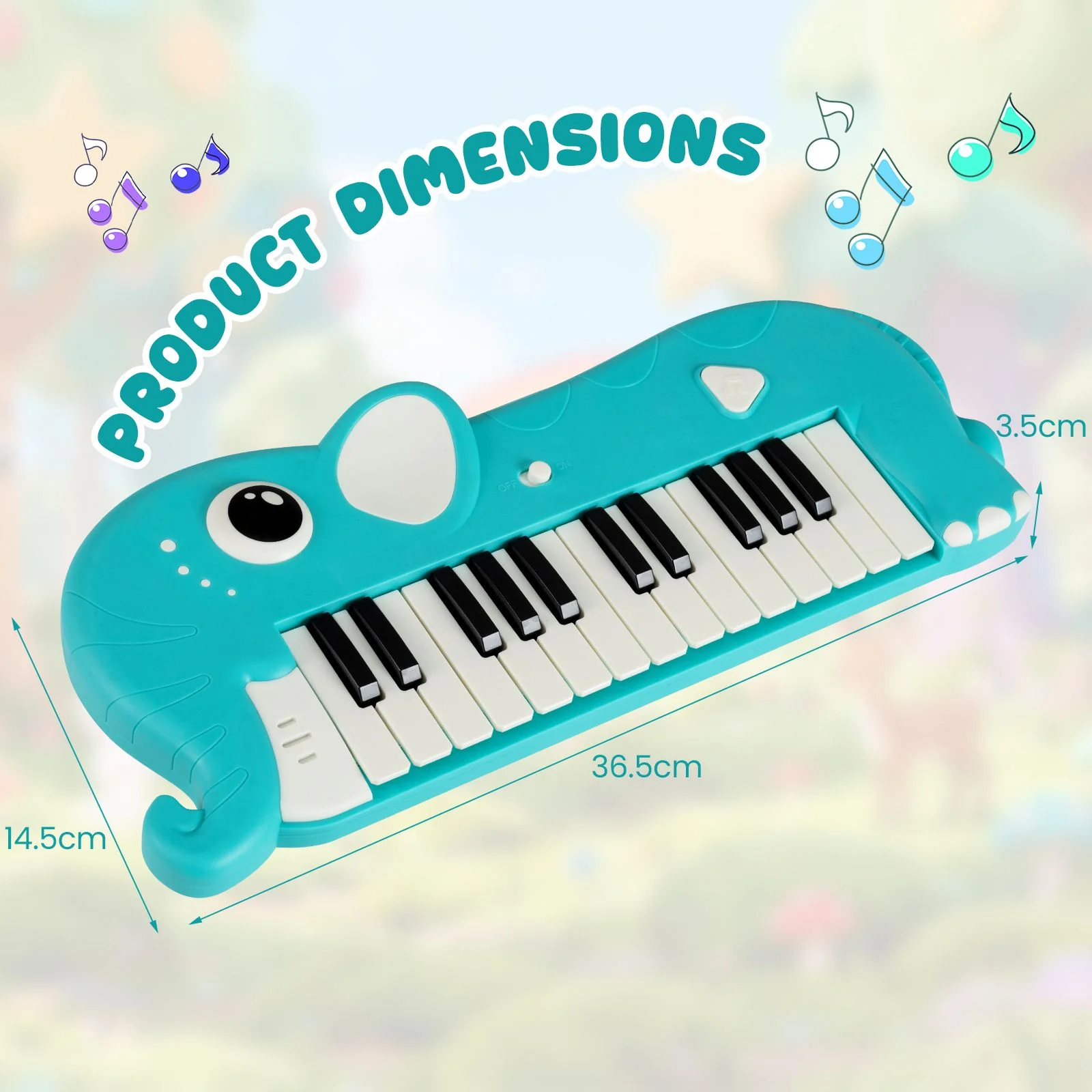 25-Key Kids Piano Keyboard Elephant Shape Toy Digital Piano - Image 4