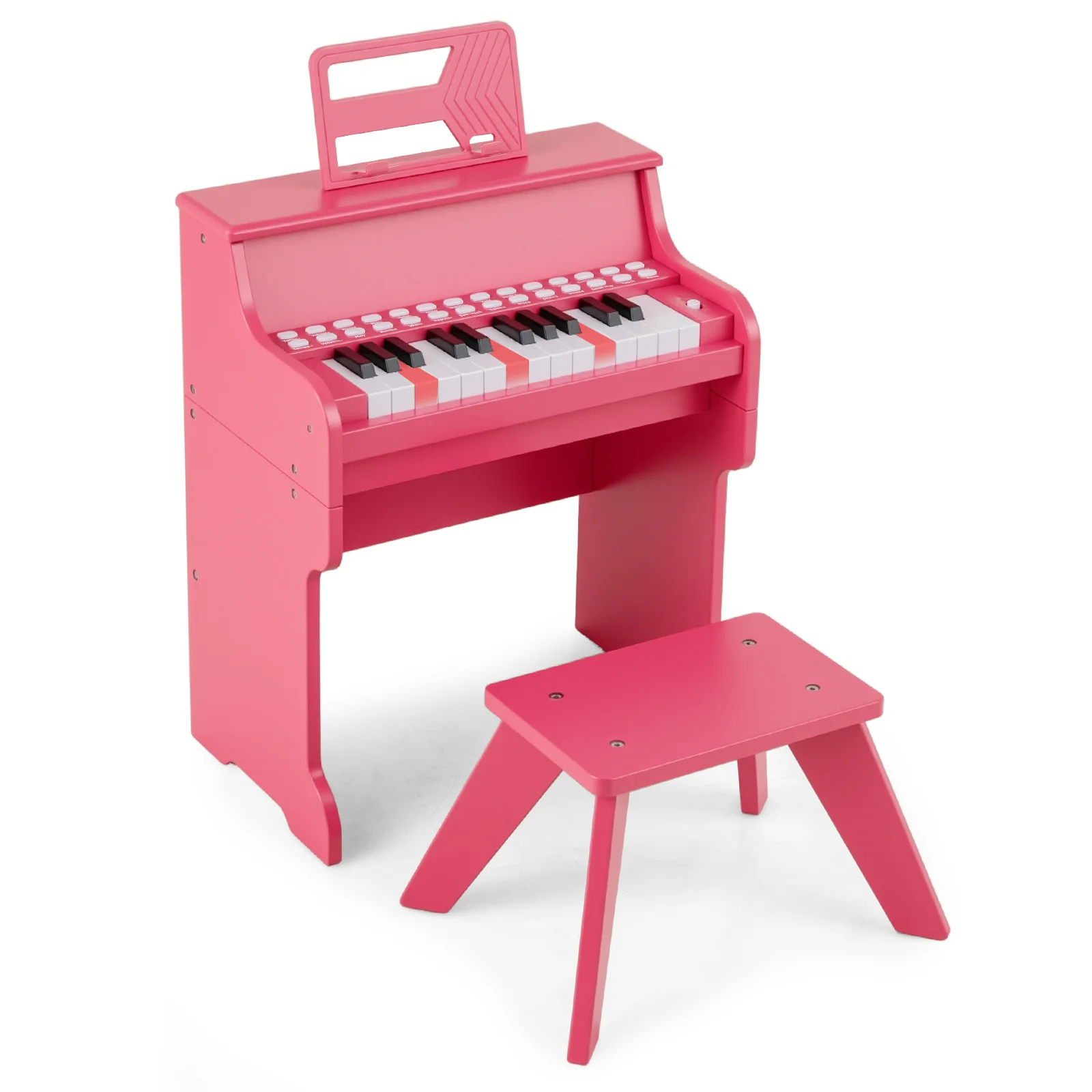 25 Keys Kids Piano Keyboard with Stool for Boys and Girls Aged 3+ Years Old - Image 10