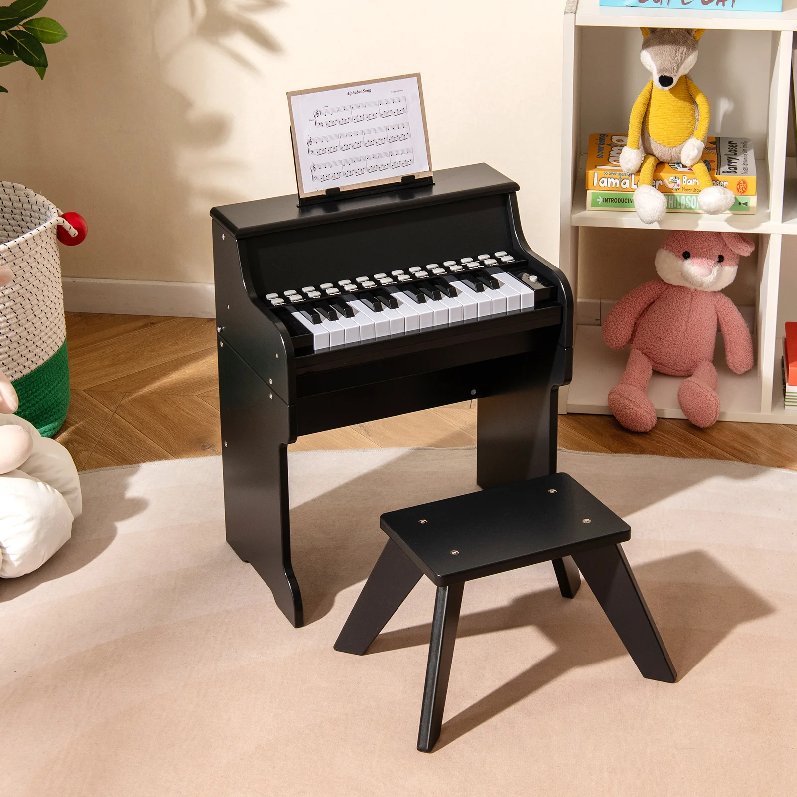 25 Keys Kids Piano Keyboard with Stool for Boys and Girls Aged 3+ Years Old - Image 2