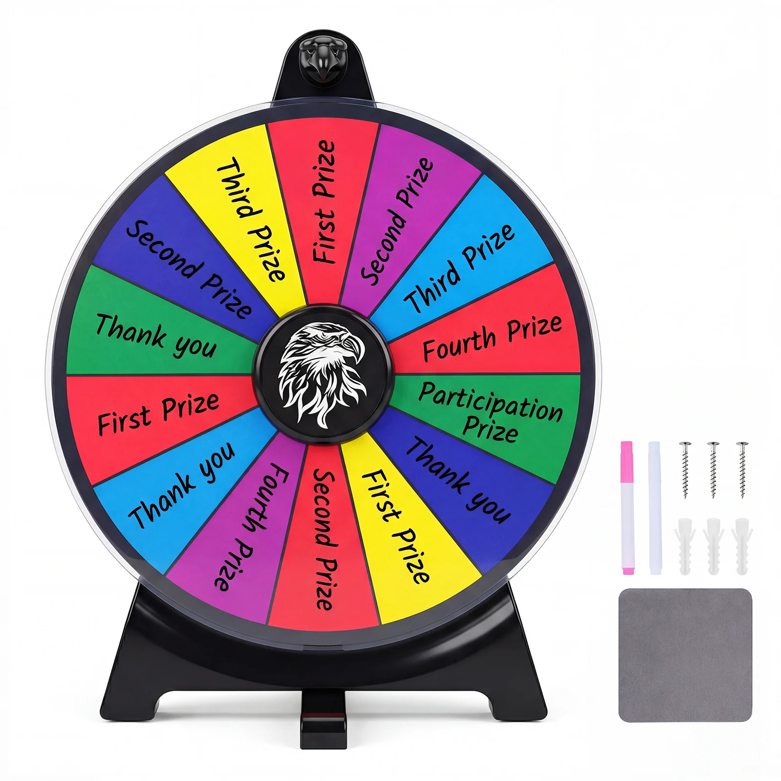 Spinning Prize Wheel, 14 Slots Spin Wheel, Tabletop Fortune Game
