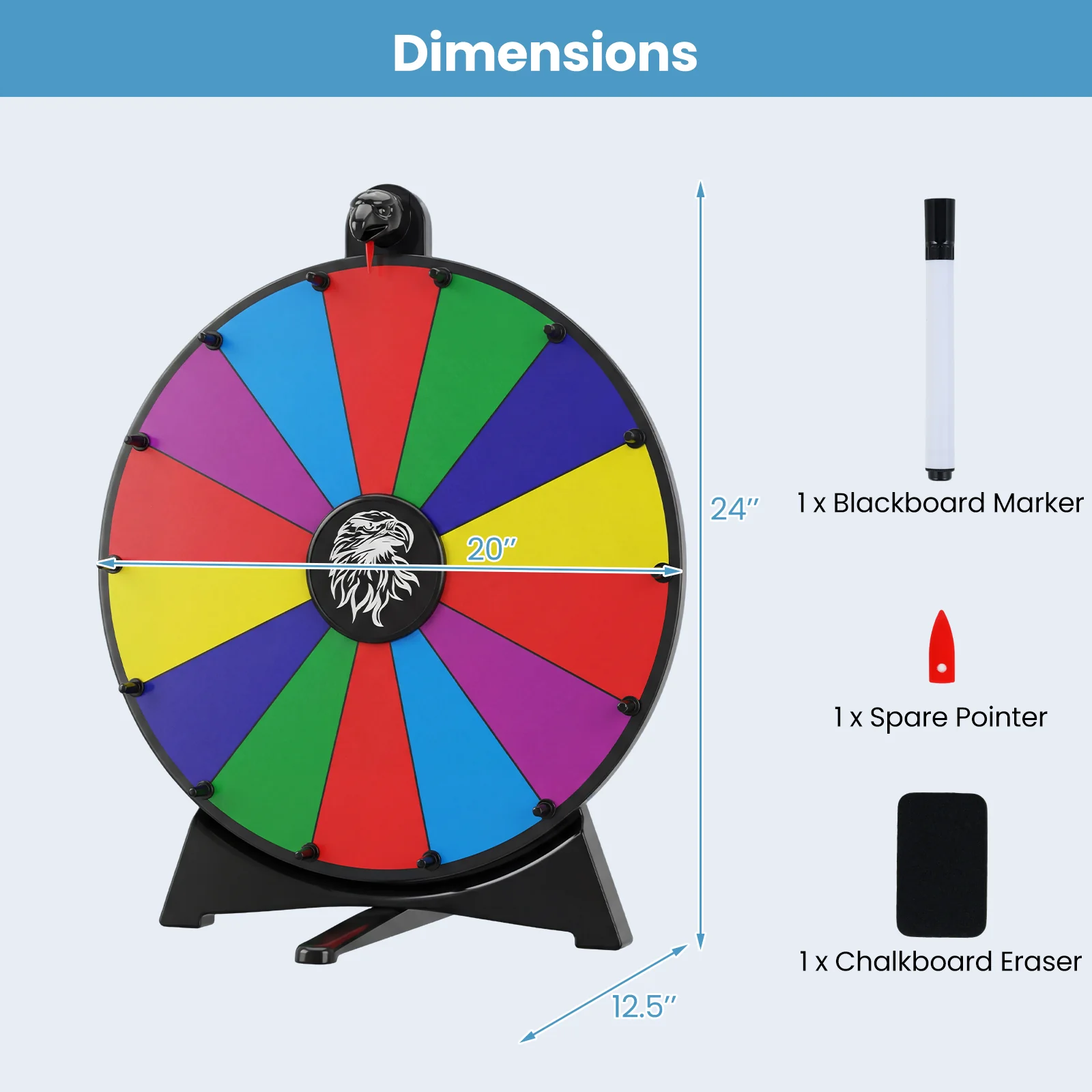 Spinning Prize Wheel, 14 Slots Spin Wheel, Tabletop Fortune Game - Image 11