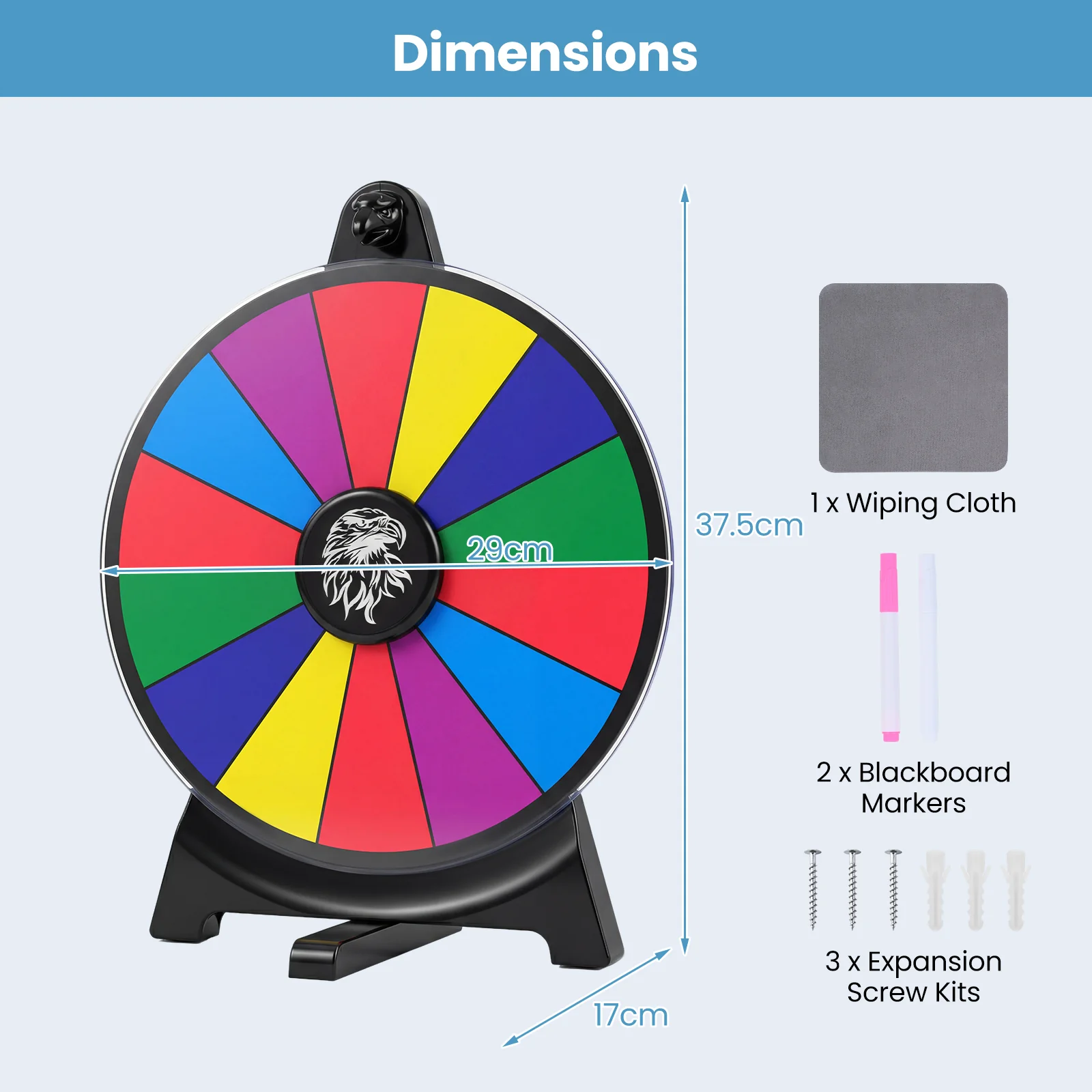 Spinning Prize Wheel, 14 Slots Spin Wheel, Tabletop Fortune Game - Image 3
