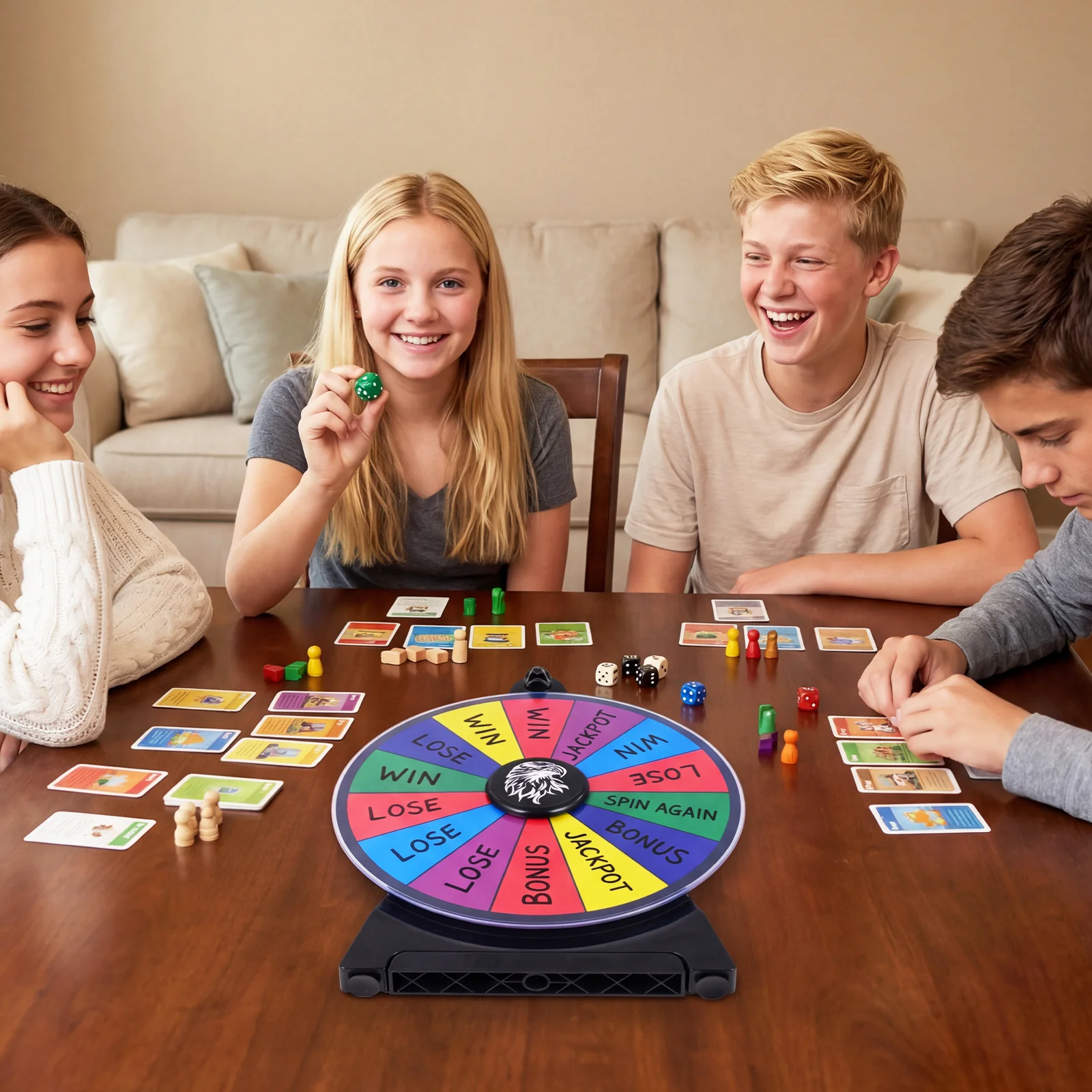 Spinning Prize Wheel, 14 Slots Spin Wheel, Tabletop Fortune Game - Image 5