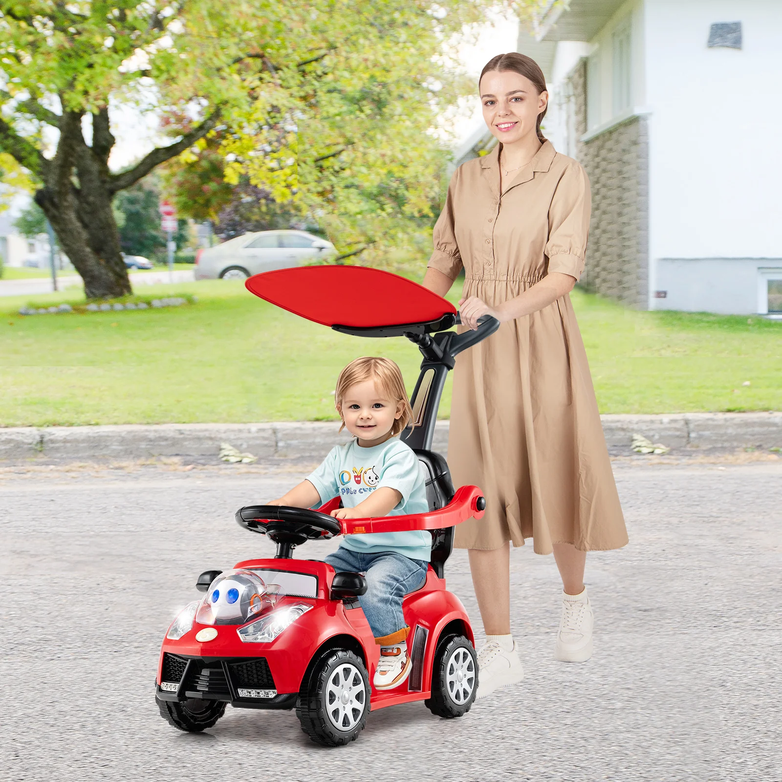 3 in 1 Push Car for Toddler, Stroller Sliding Walking Car for Boys & Girls - Image 2