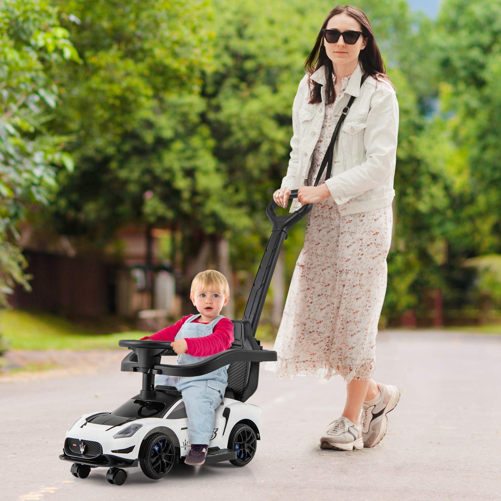 3 in 1 Ride on Push Car Maserati Licensed Foot to Floor Sliding Car 18-60 Months - Image 2