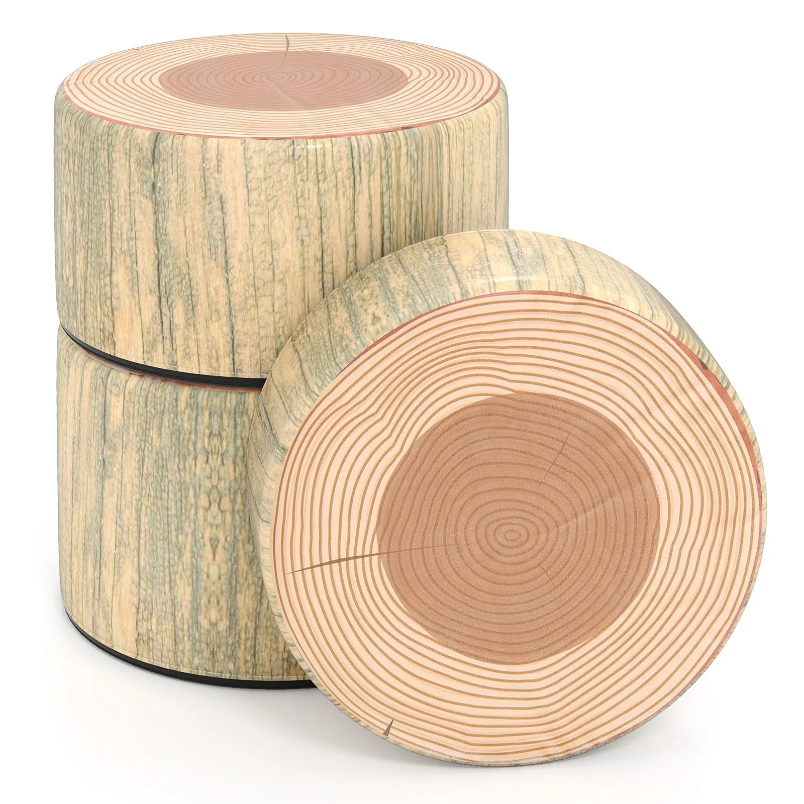 3-Piece Kids Floor Cushions with Wood Printing Nature Decoration - Image 10
