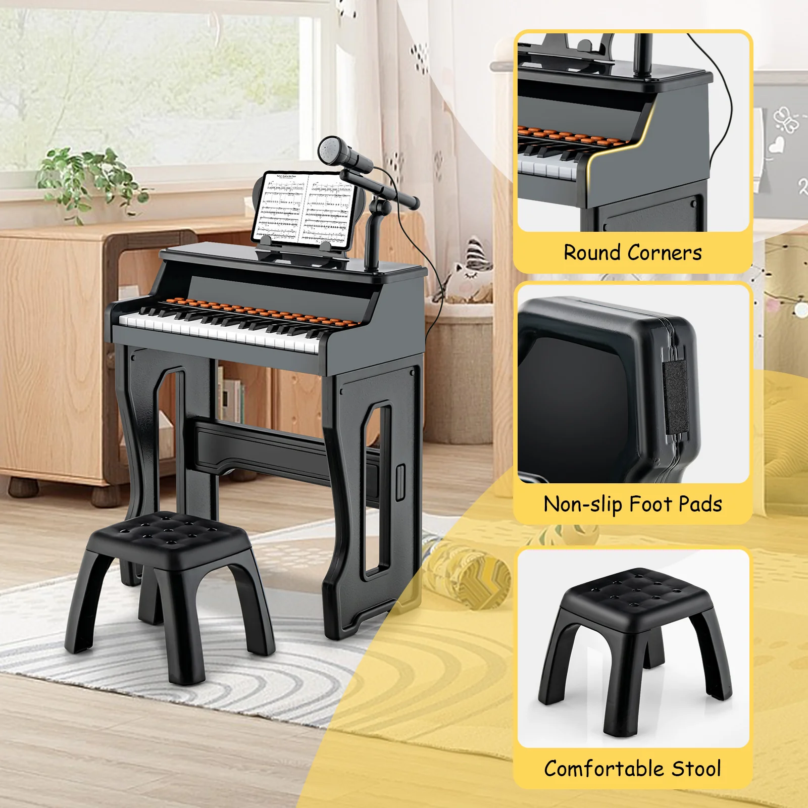 37-Key Piano Keyboard Toy, Educational Gift for Toddlers Aged 3+ Years Old - Image 7