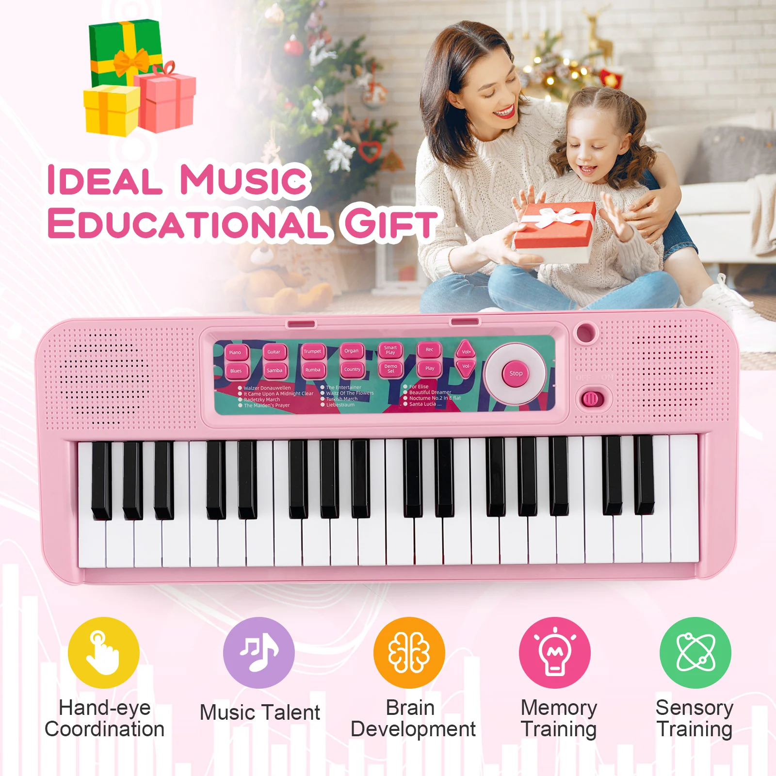 37 Keys Kids Piano Keyboard, Electronic Musical Instrument - Image 3