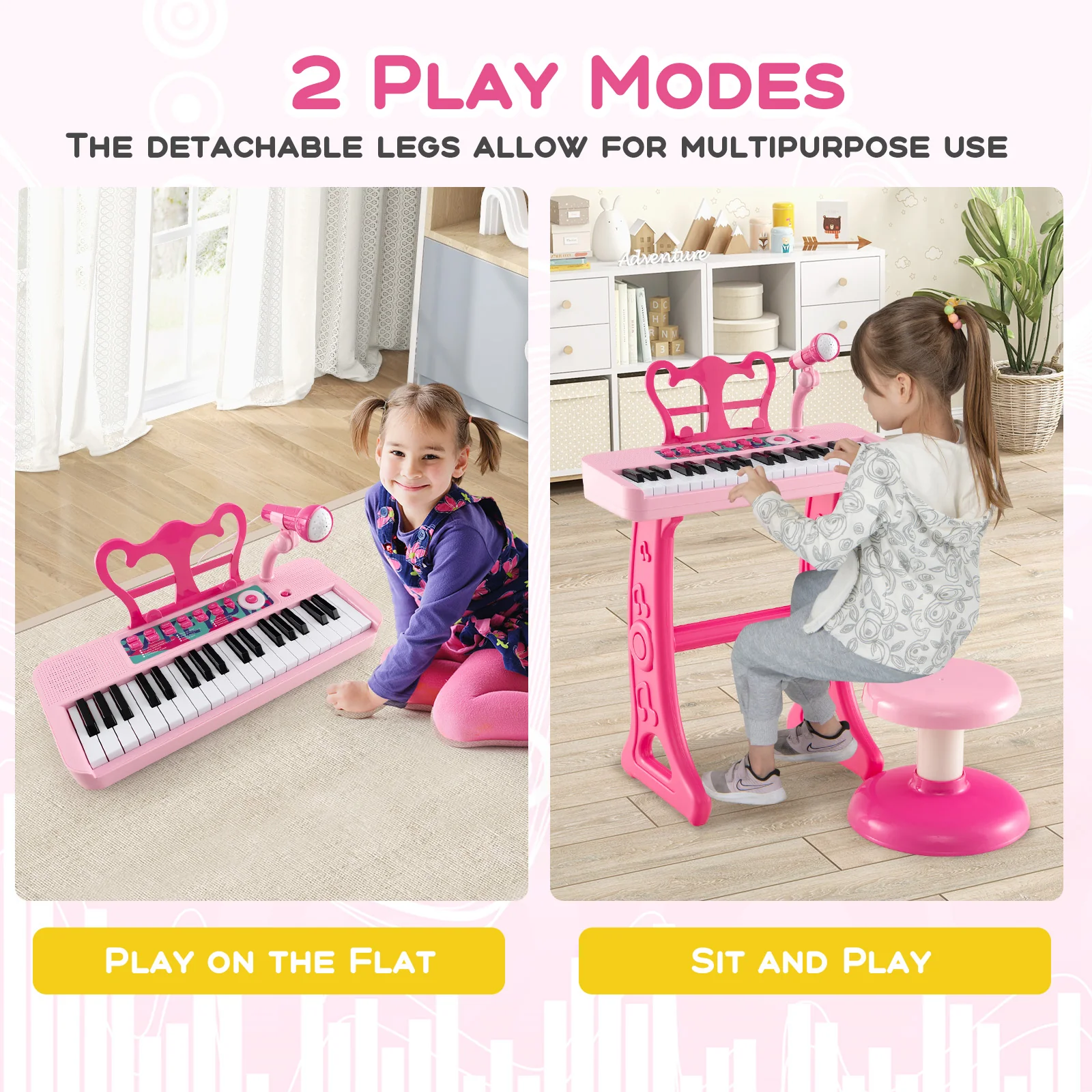 37 Keys Kids Piano Keyboard, Electronic Musical Instrument - Image 4