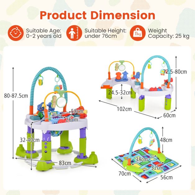 4-in-1 Baby Bouncer Activity Center with 3 Adjustable Heights - Image 10