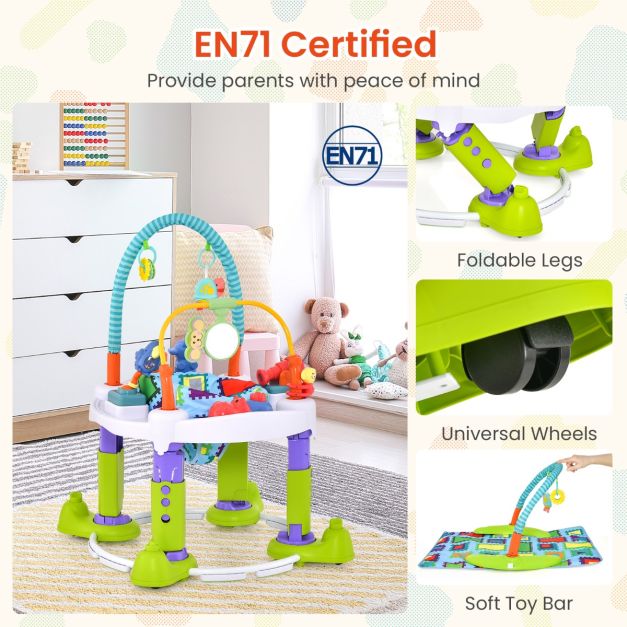 4-in-1 Baby Bouncer Activity Center with 3 Adjustable Heights - Image 11