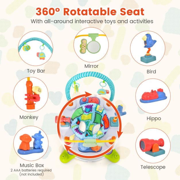 4-in-1 Baby Bouncer Activity Center with 3 Adjustable Heights - Image 5