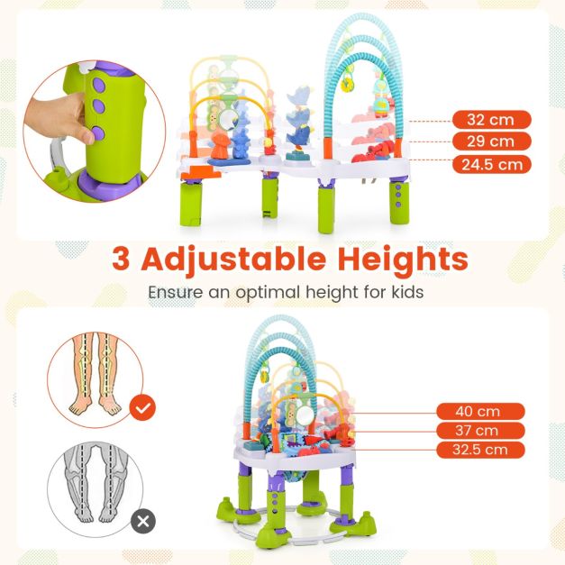 4-in-1 Baby Bouncer Activity Center with 3 Adjustable Heights - Image 6
