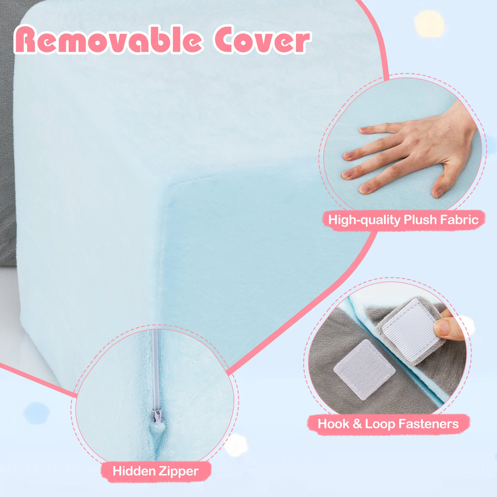 4-in-1 Foam Climbing Blocks with Slide and Stair - Image 7
