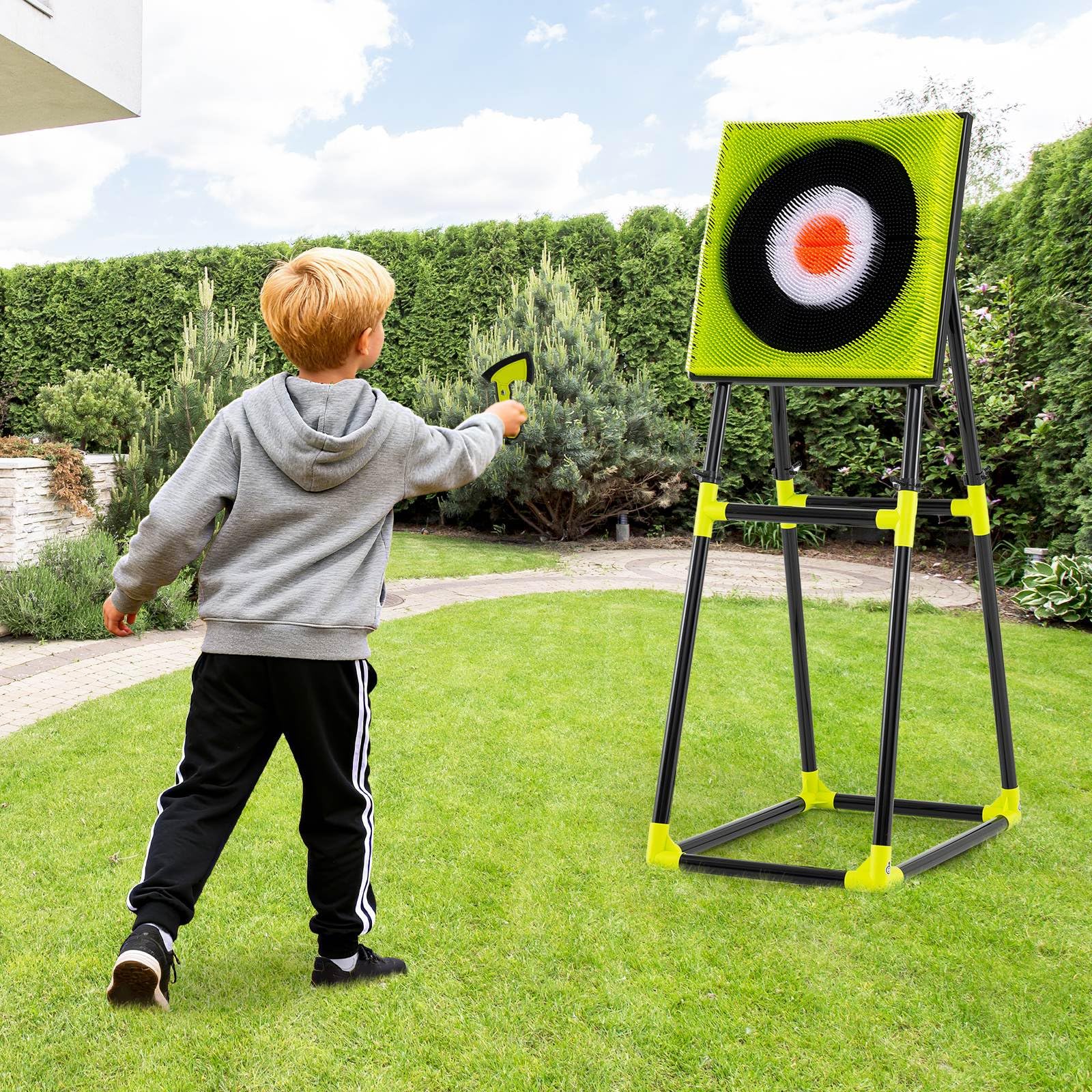 4 in 1 Throwing Target Set, Kids Throwing Game w/Bristle Target - Image 6