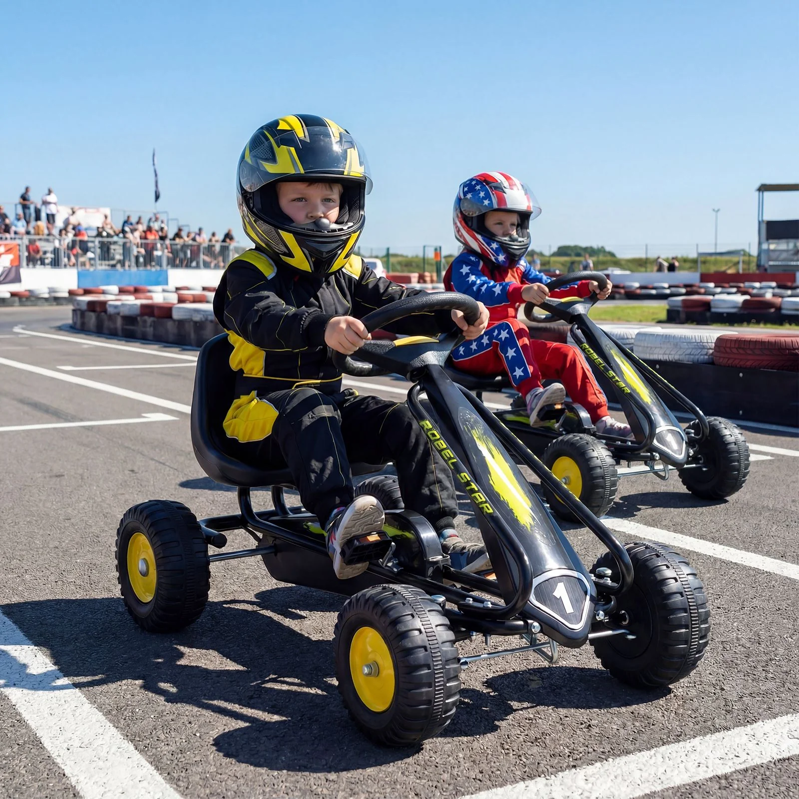 4-Wheel Pedal Car with 2-Position Adjustable Seat and Ergonomic Seat for Boys and Girls - Image 2