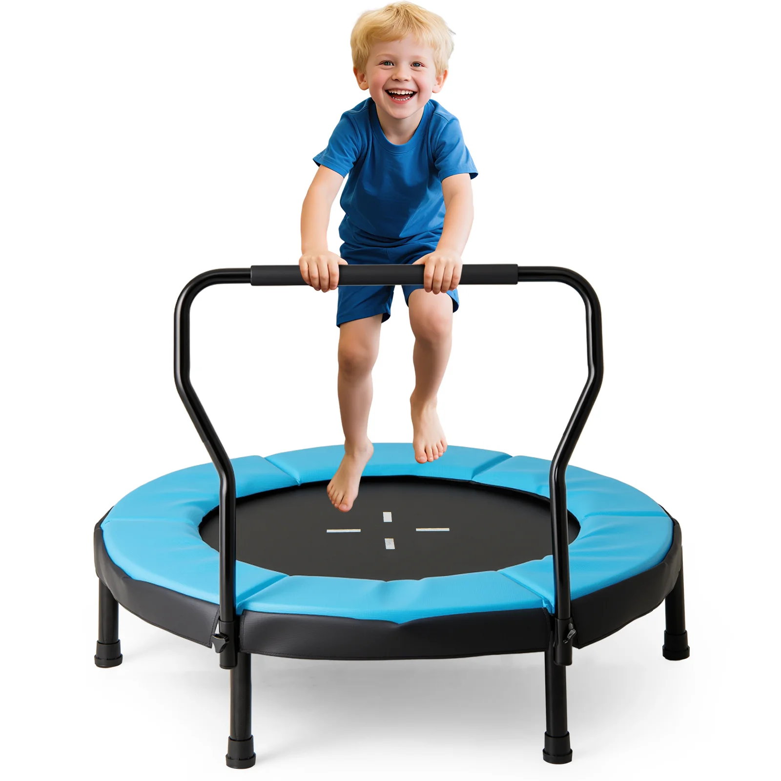 40” Trampoline for Kids, Indoor/Outdoor Fitness Trampoline for 3-6 Years Old Toddlers - Image 11
