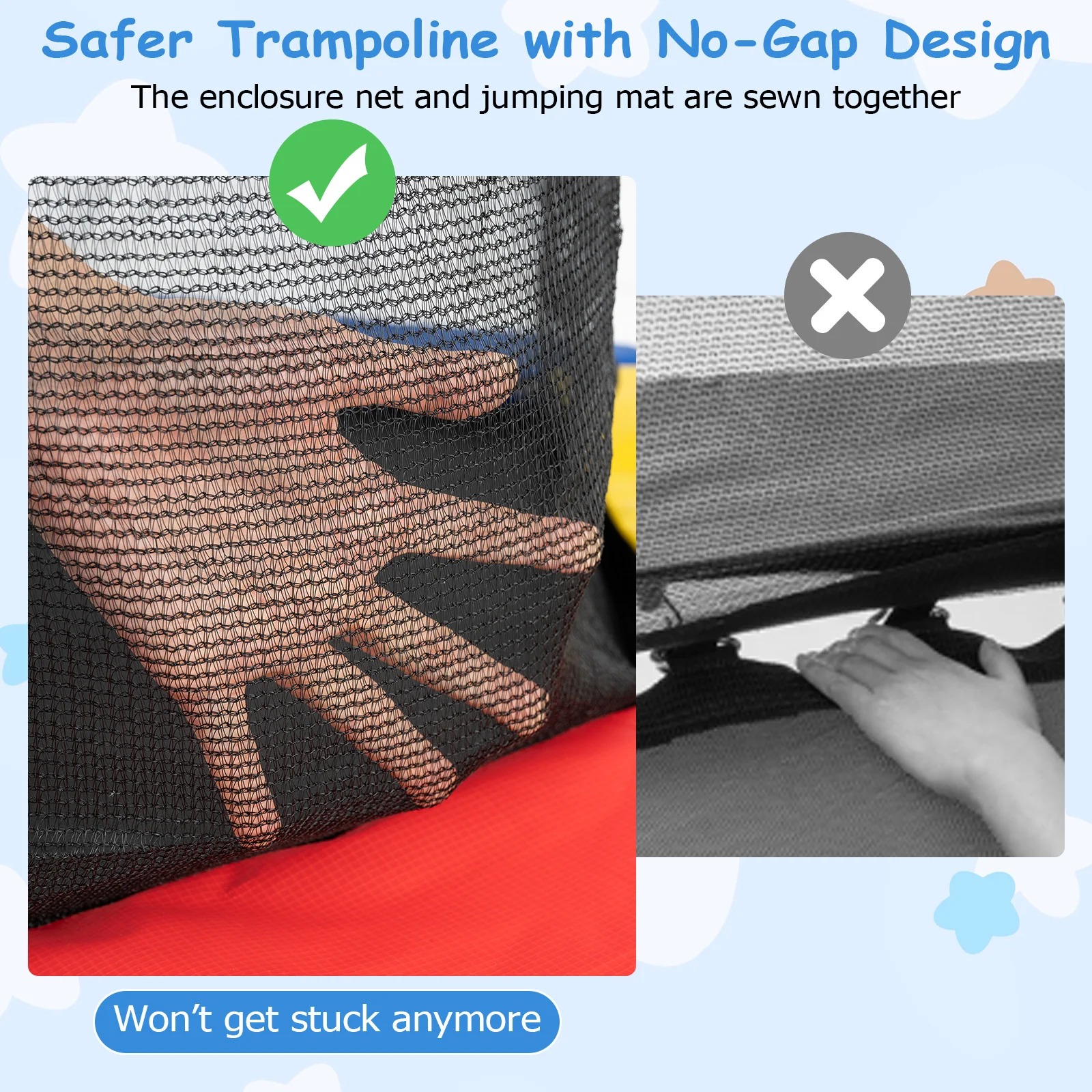 48’’ Mini Trampoline for Kids, Small Toddler Recreational Trampoline - Image 4