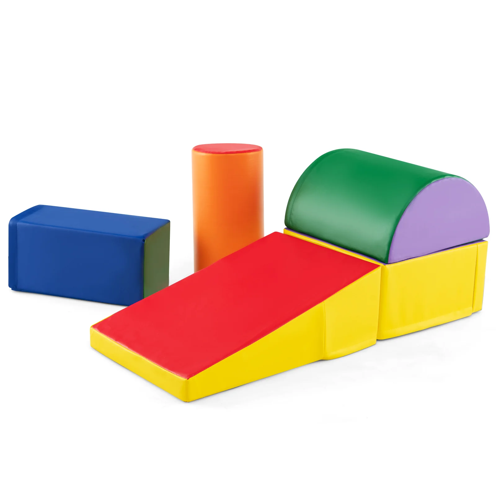 BABY JOY 5-Piece Kids Climb & Crawl Activity Playset, Lightweight Soft Foam Block Activity Play Structures - Image 11